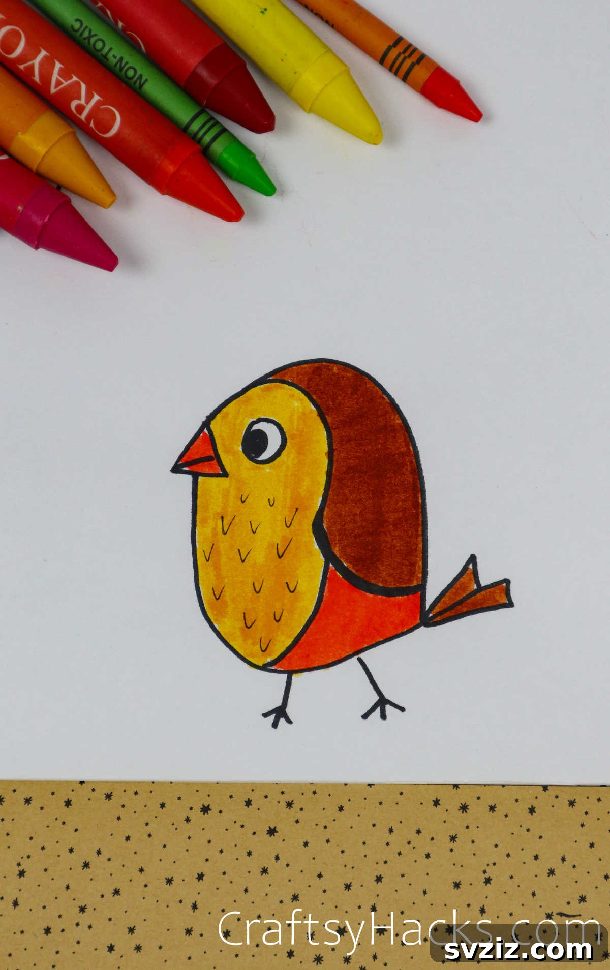 40 Engaging Drawing Ideas for Young Artists 33 Easy cheerful chick doodle drawing for kids