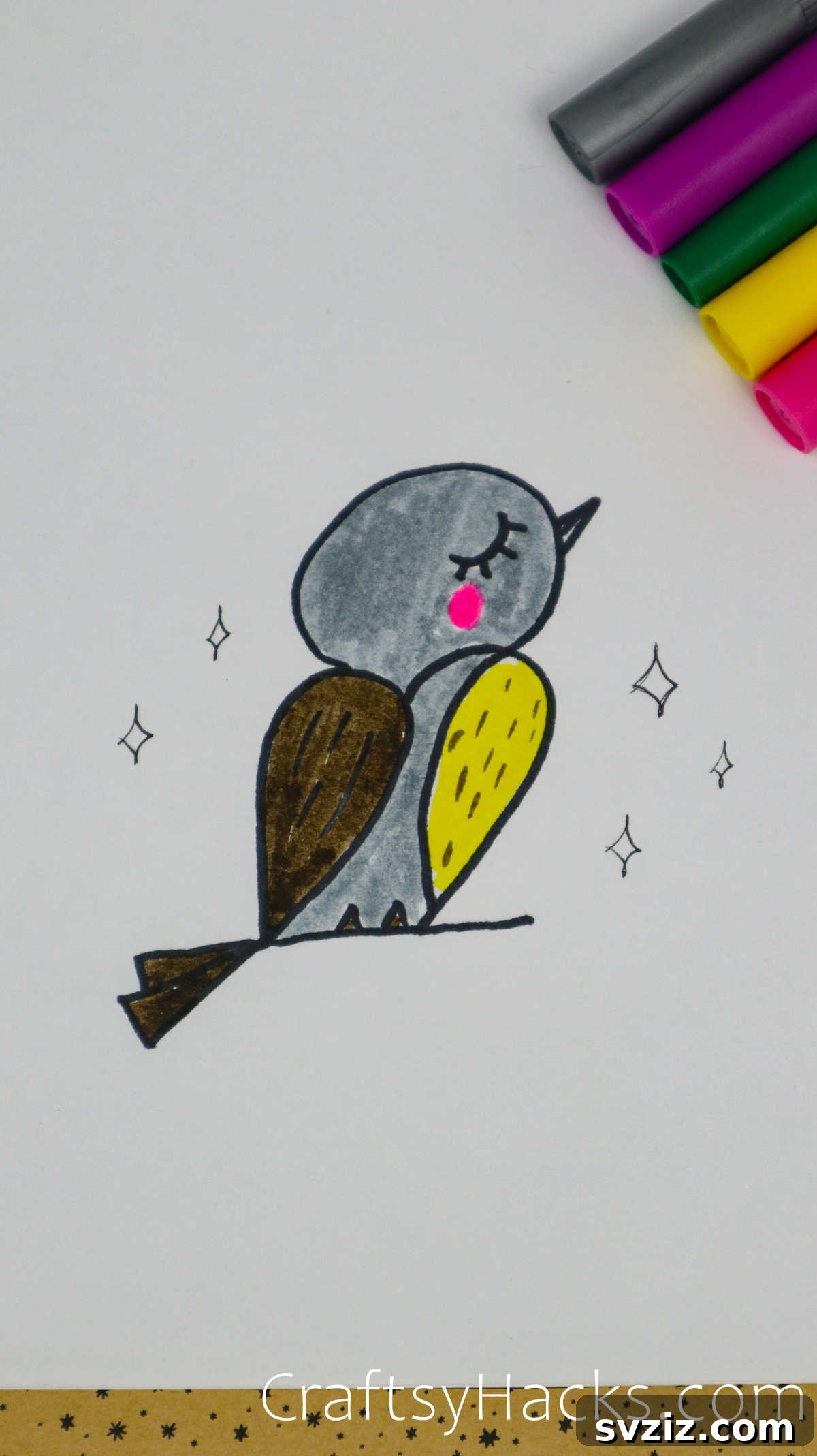 40 Engaging Drawing Ideas for Young Artists 34 Easy beautiful robin doodle drawing for kids