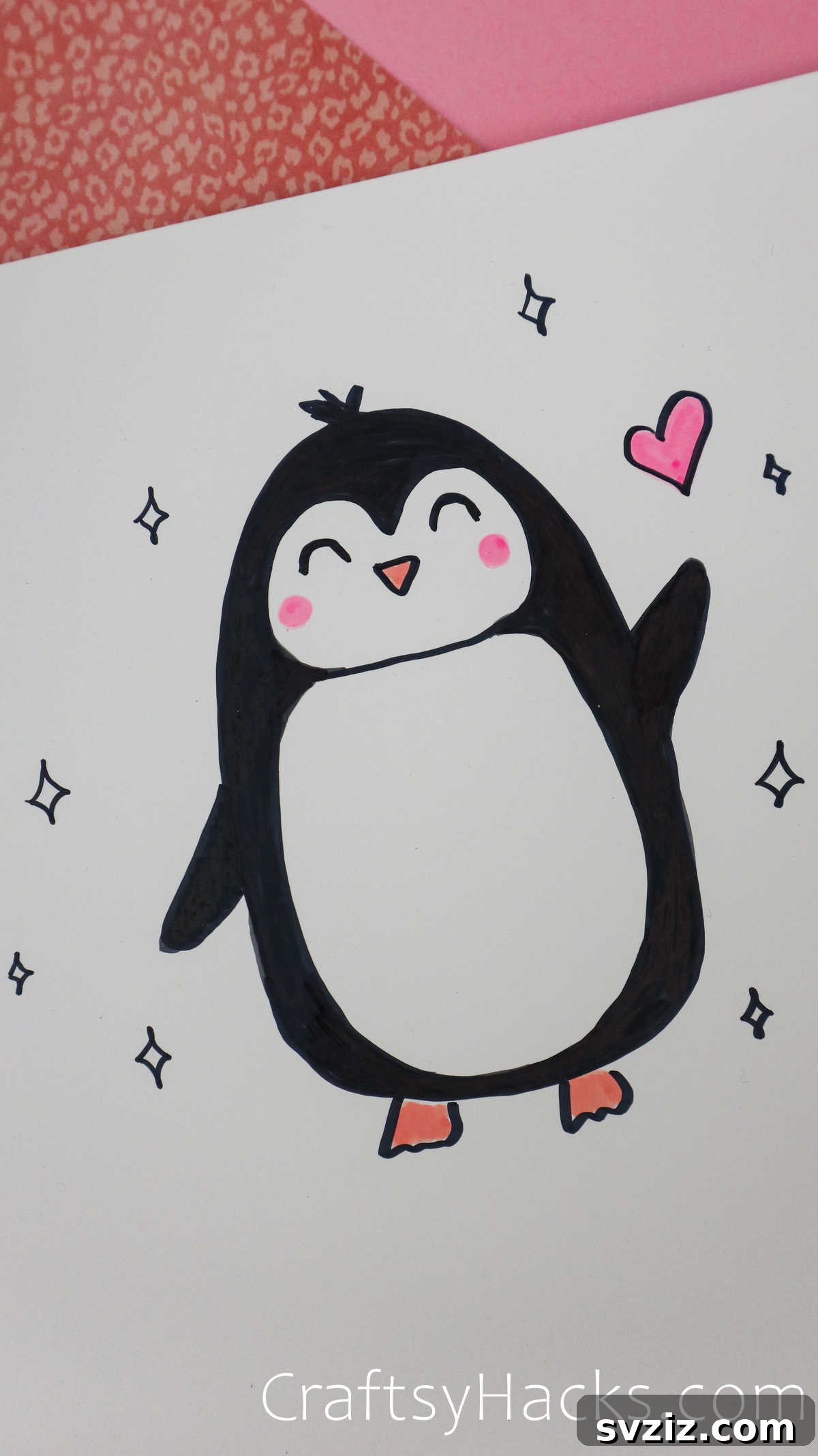 40 Engaging Drawing Ideas for Young Artists 7 Simple penguin doodle art for children