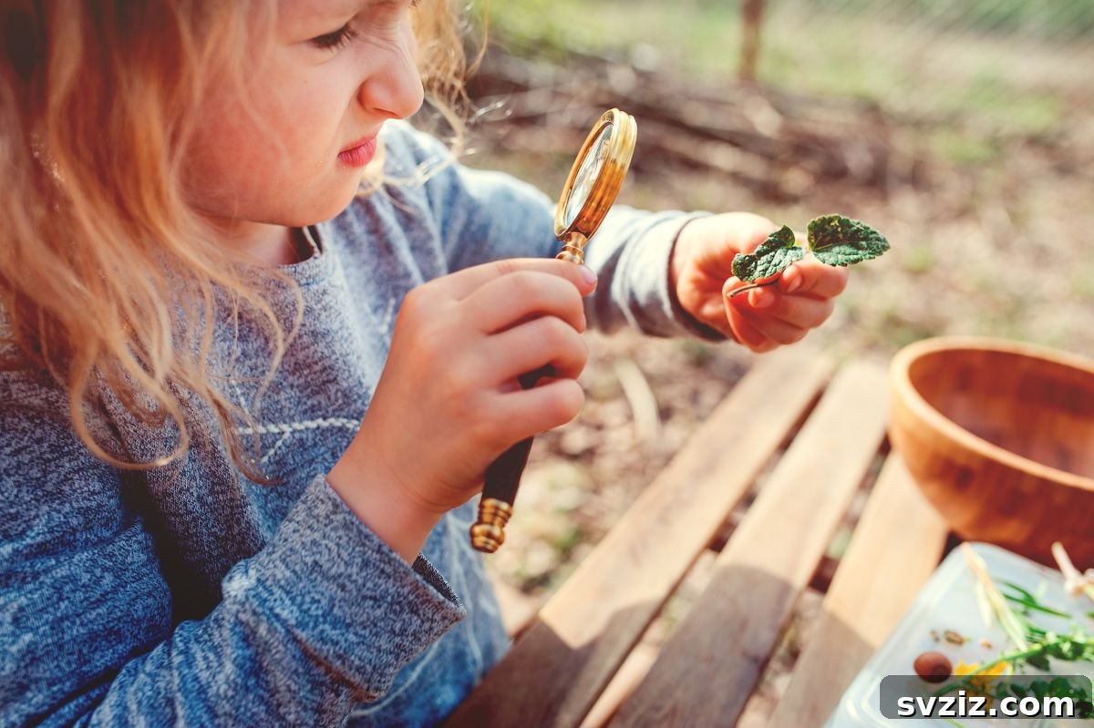 Little Explorers: 41 Outdoor Play Ideas for Preschoolers 26 Kids on a nature scavenger hunt with a checklist in a park