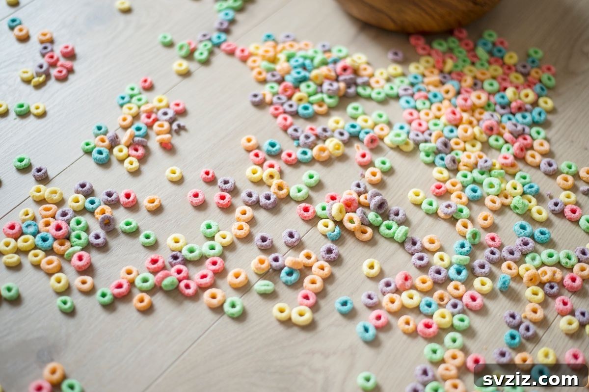 rainbow cereal necklace
