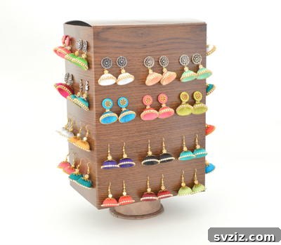 DIY jewelry organizer made from a cereal box