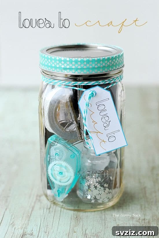 Mason Jar Storage for crafts or pantry items