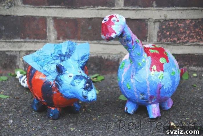 Engaging paper mache dinosaur bank craft for kids