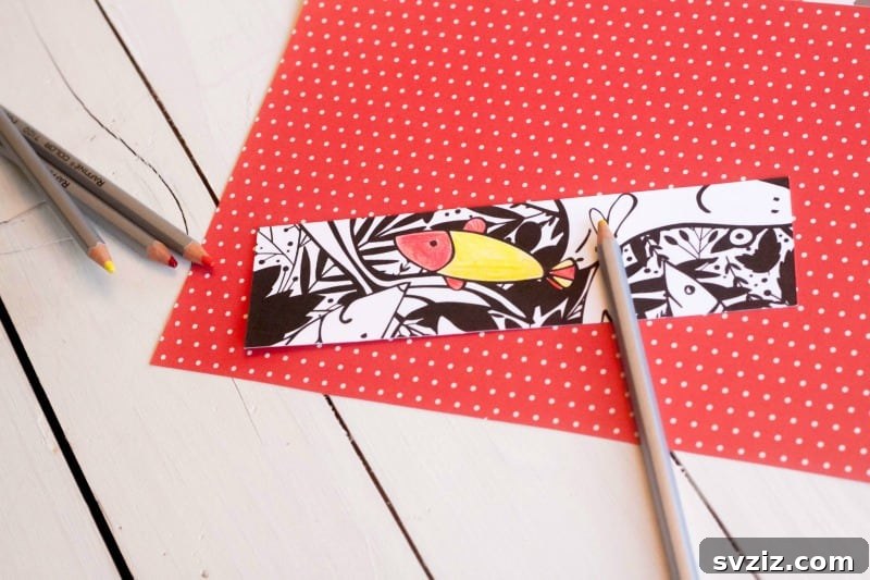 Printable fish coloring bookmarks for kids