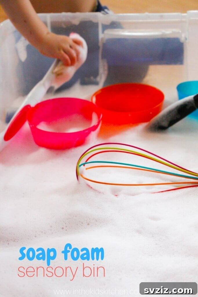 Soap Foam Sensory Bin