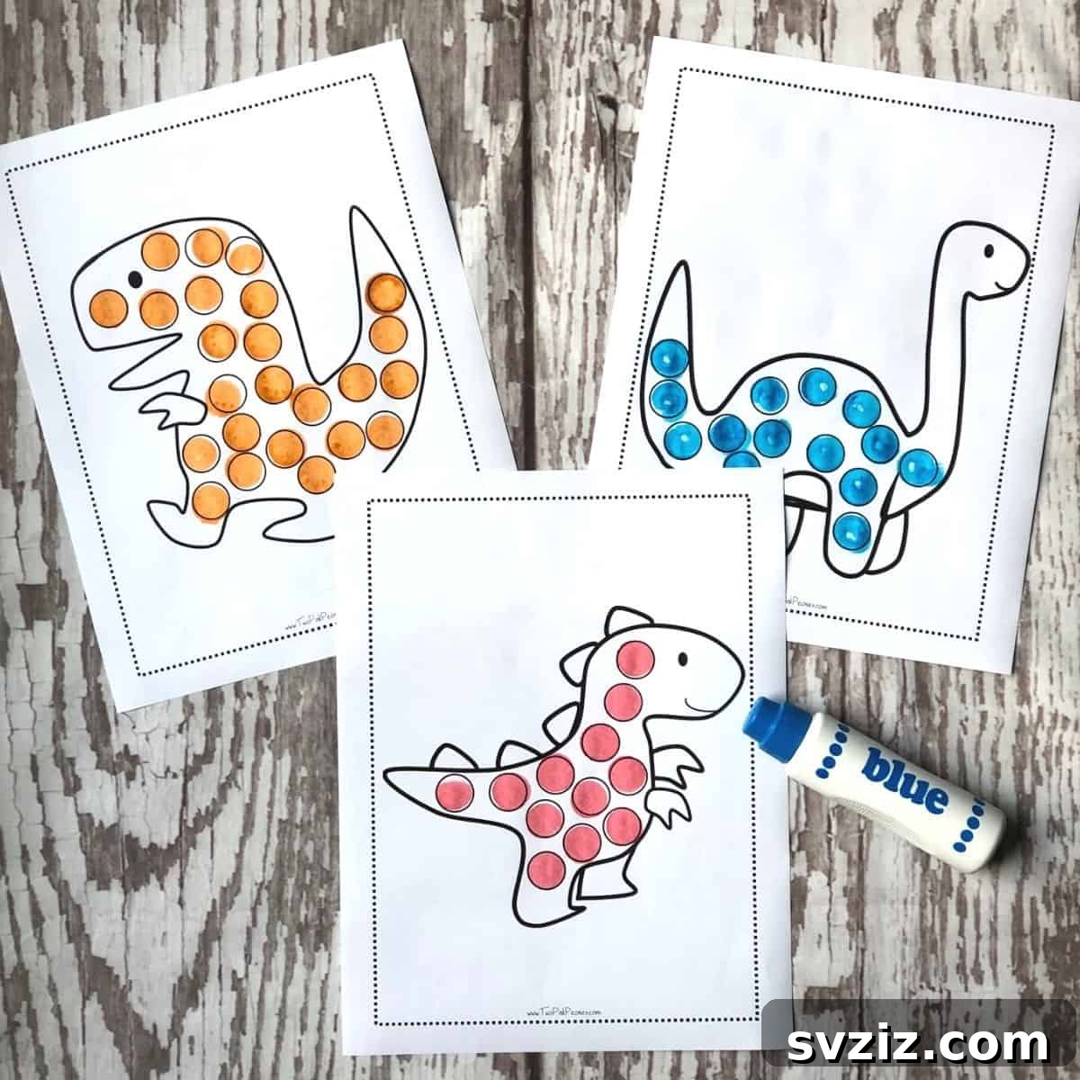 dinosaur dot marker pages