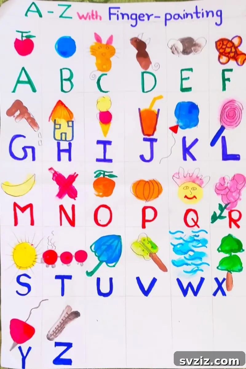 A-Z Finger painting