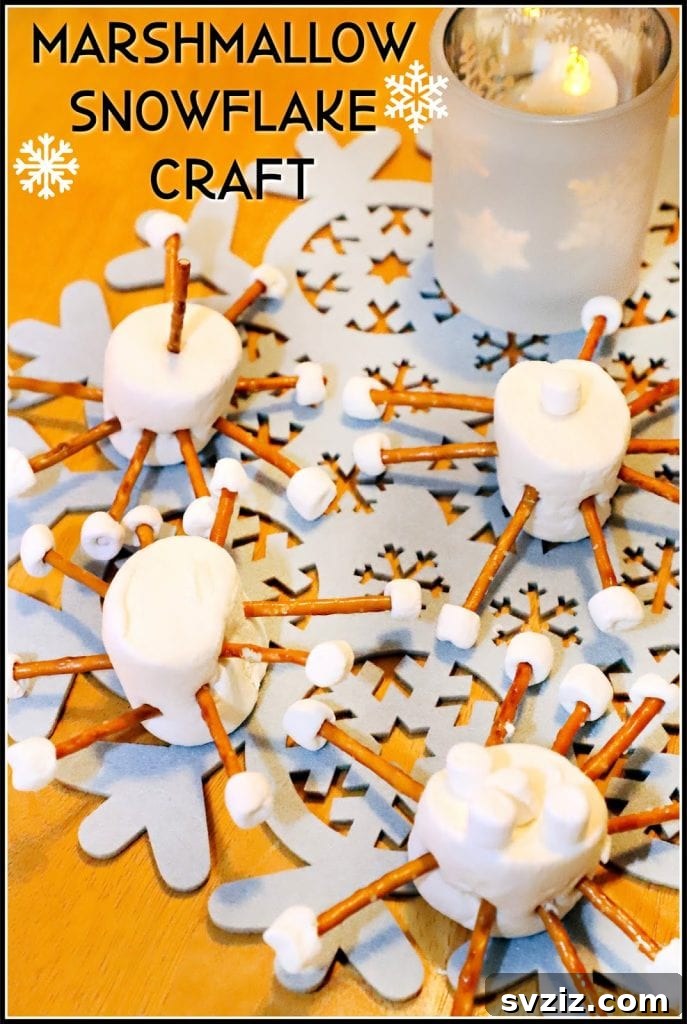 Marshmallow Snowflake Craft