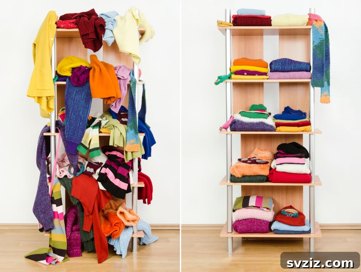 Teenager organizing their room for a tidy space
