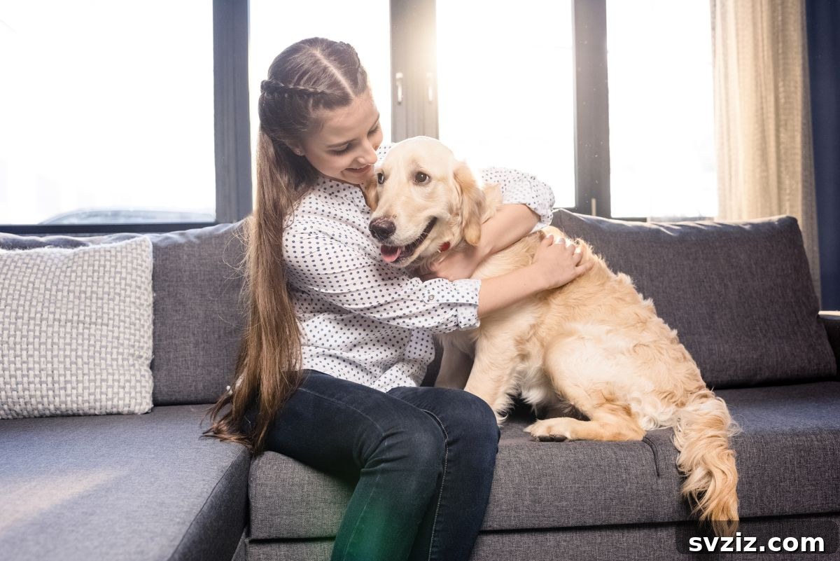 Teenager spending quality time with their pet