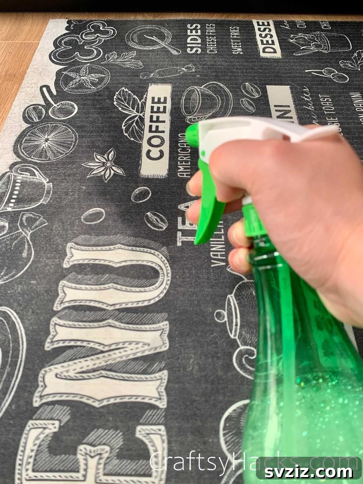 Clean carpets with dish soap and hydrogen peroxide