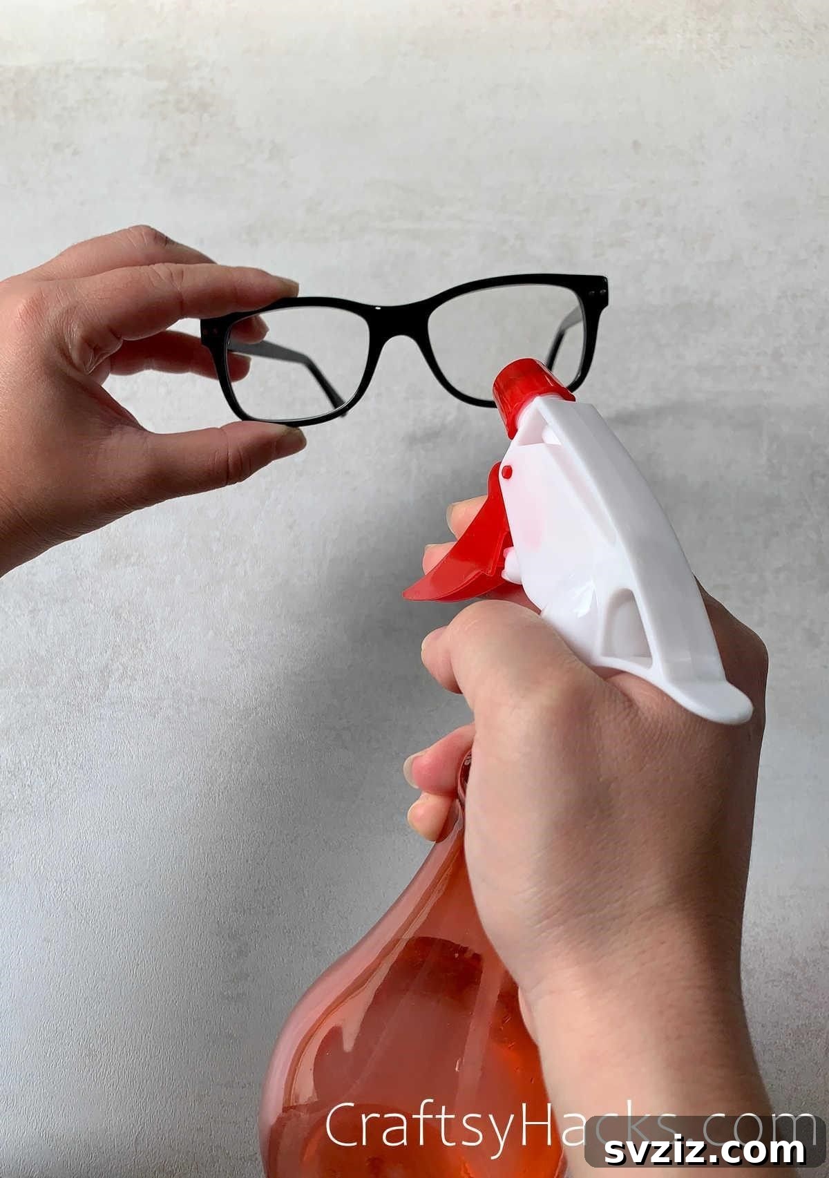 Clean eyeglasses with dish soap and rubbing alcohol