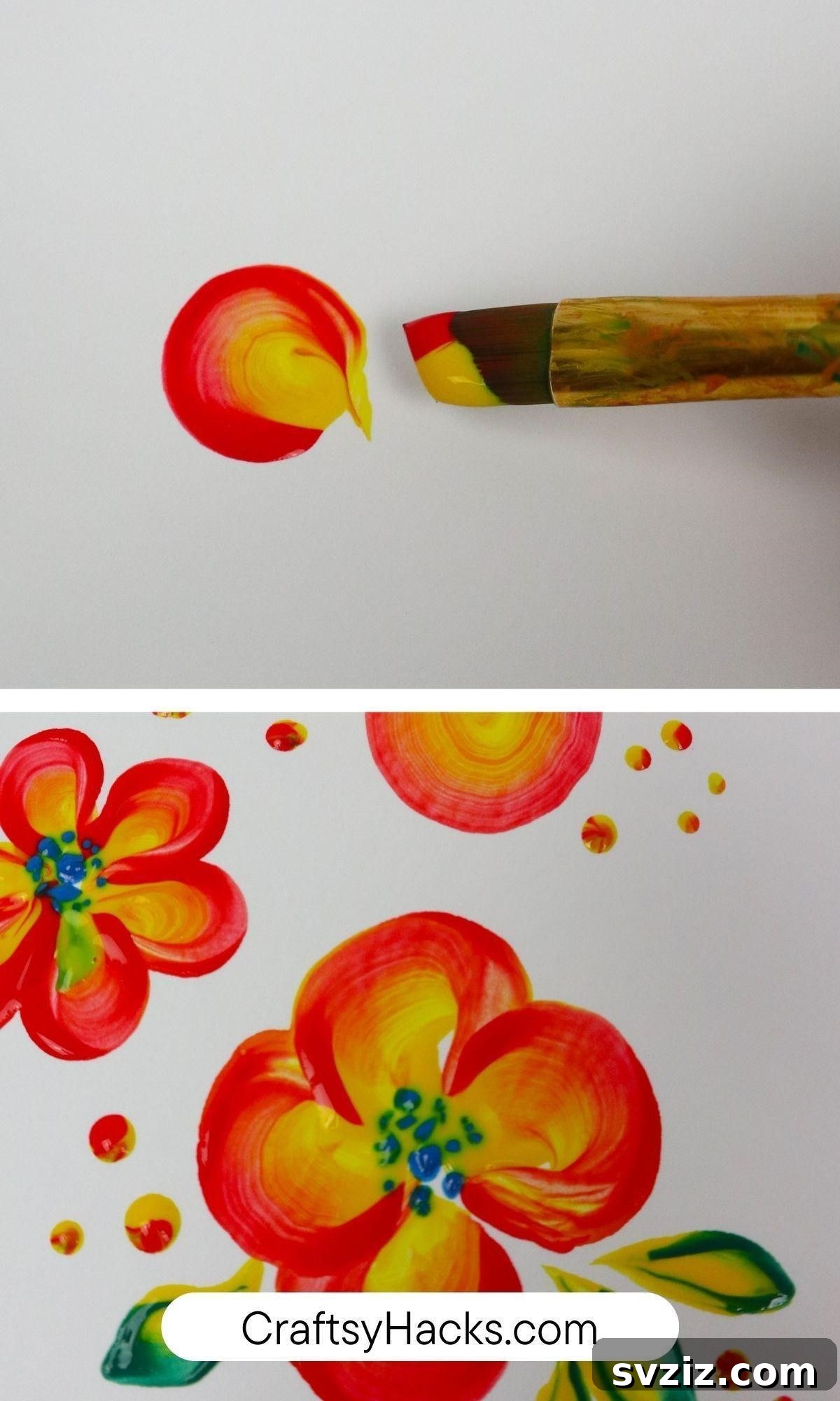 Effortless Painting: Smart Hacks for Aspiring Artists 17 dab brush into multiple colors