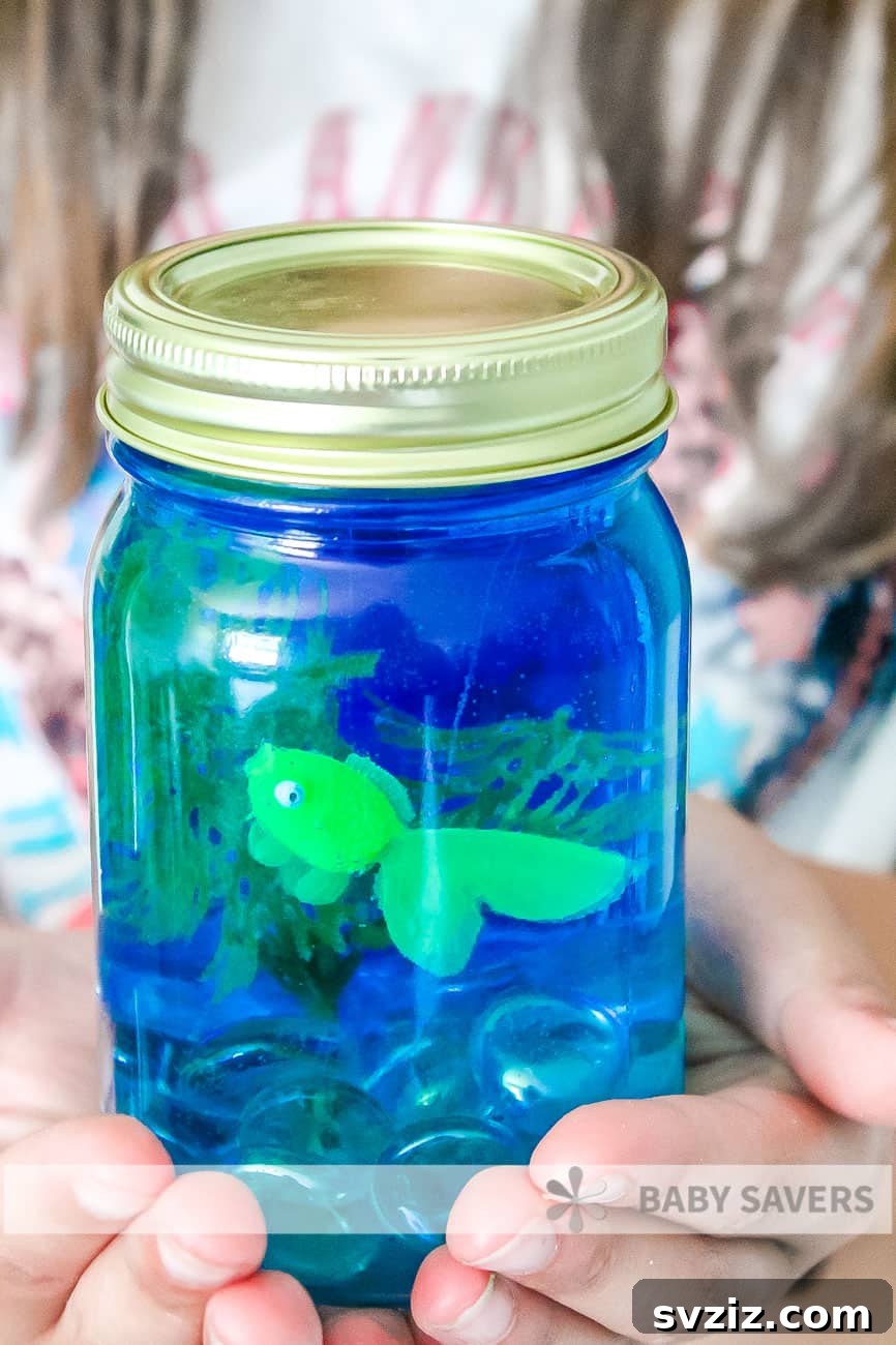 DIY Mason Jar Aquarium Craft for Kids