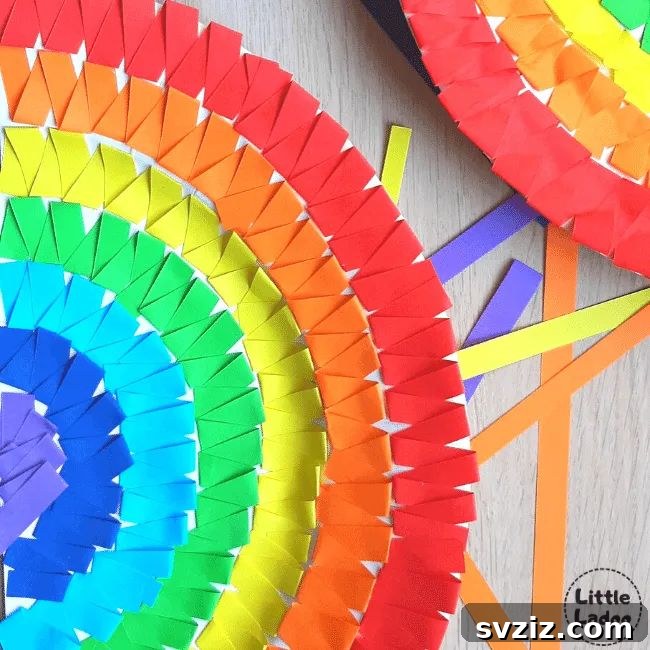 Elevated Paper Plate Rainbow Craft for Tweens