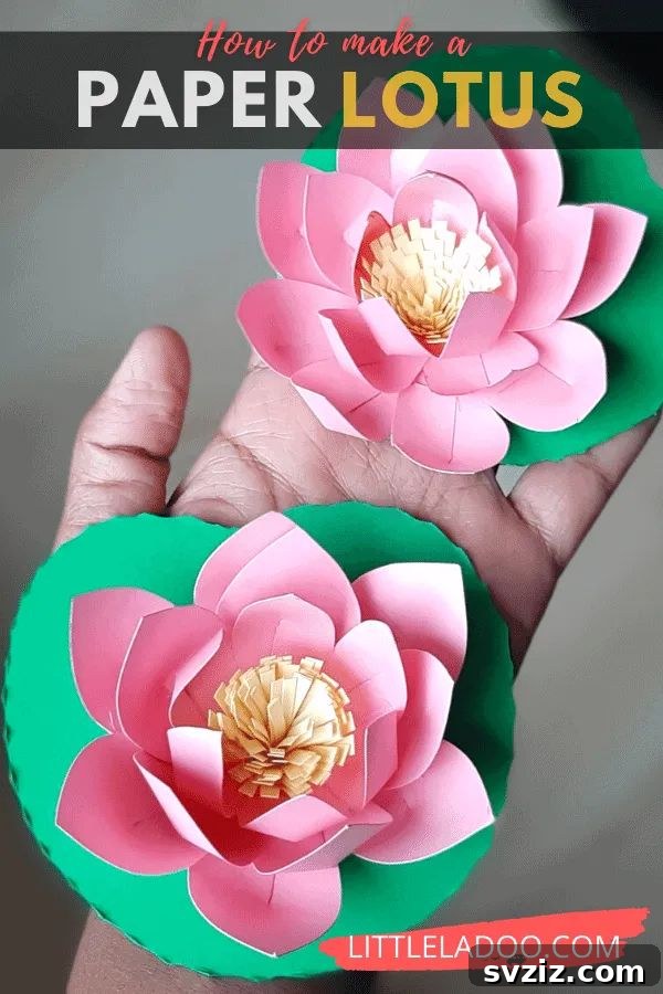 Elegant Paper Lotus Flower Craft for 12 Year Olds