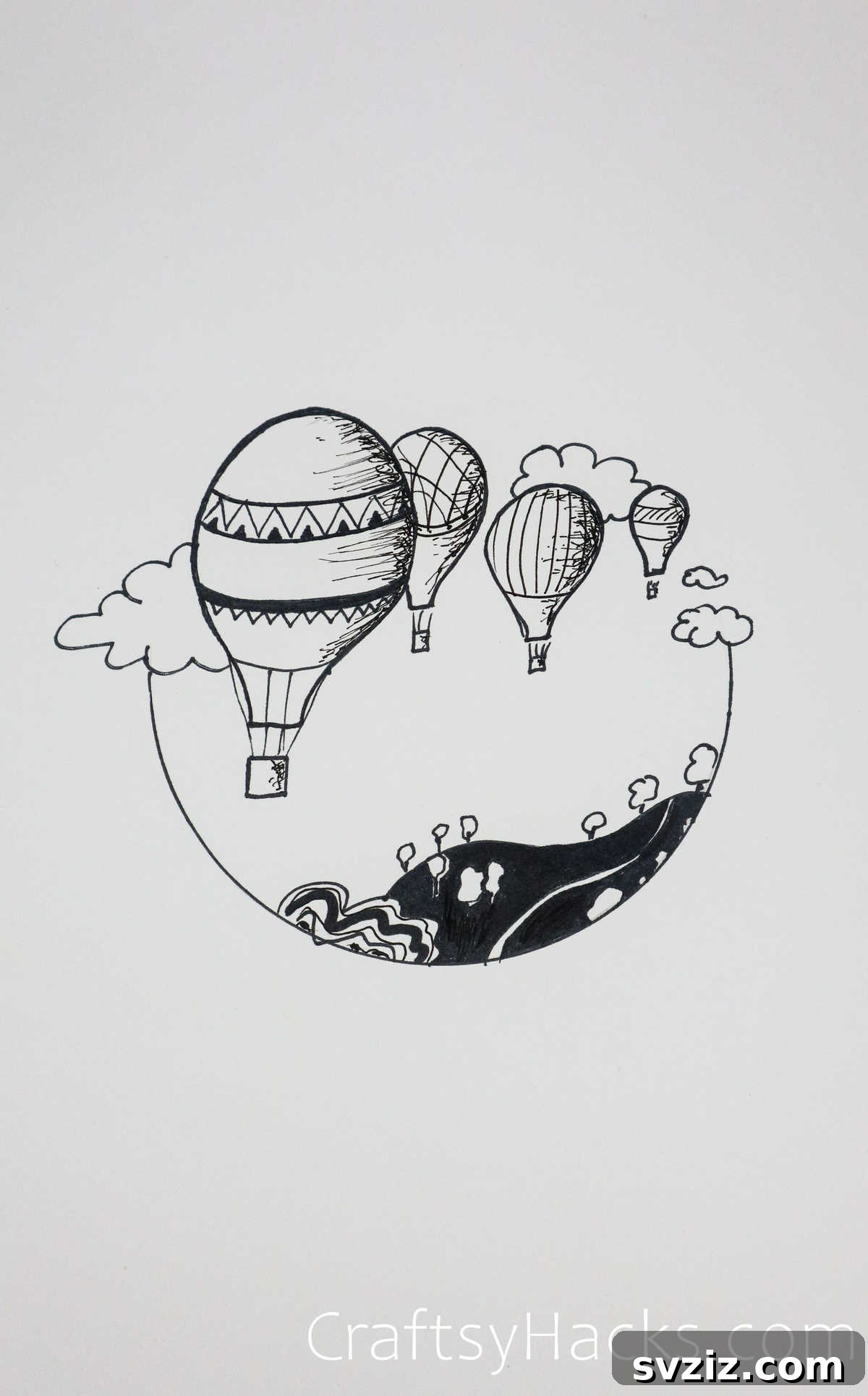 21 Effortless Circle Drawing Concepts 22 Air Balloons Drawing with Perspective and Partial Circle
