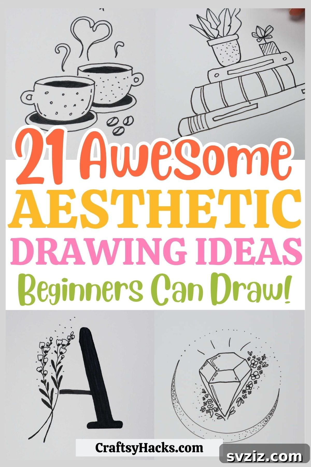 21 Charming Aesthetic Art Prompts 2 aesthetic drawings - a collection of simple and cute drawing ideas for your sketchbook