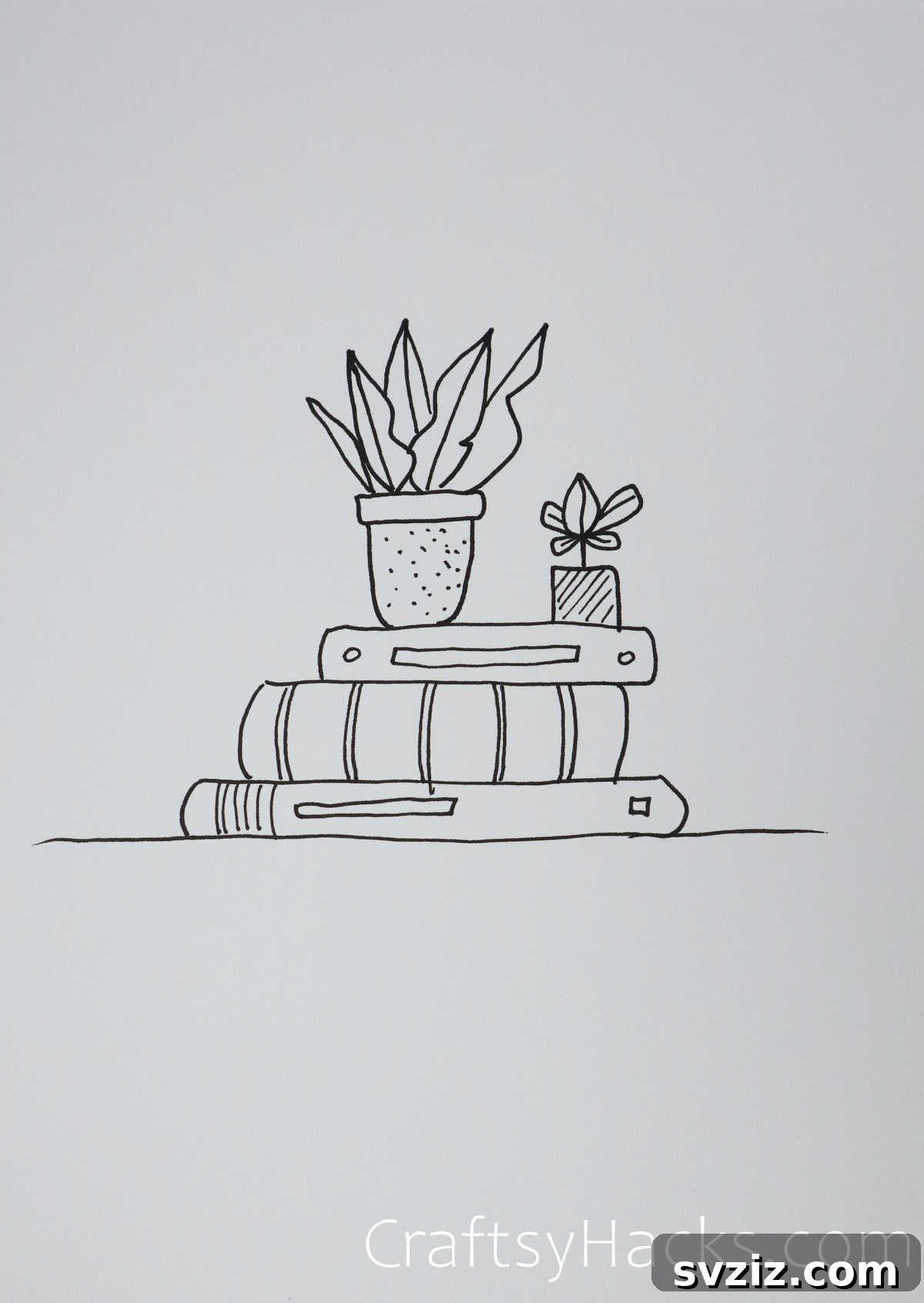 21 Charming Aesthetic Art Prompts 16 pile of books drawing - aesthetic stack of books sketch