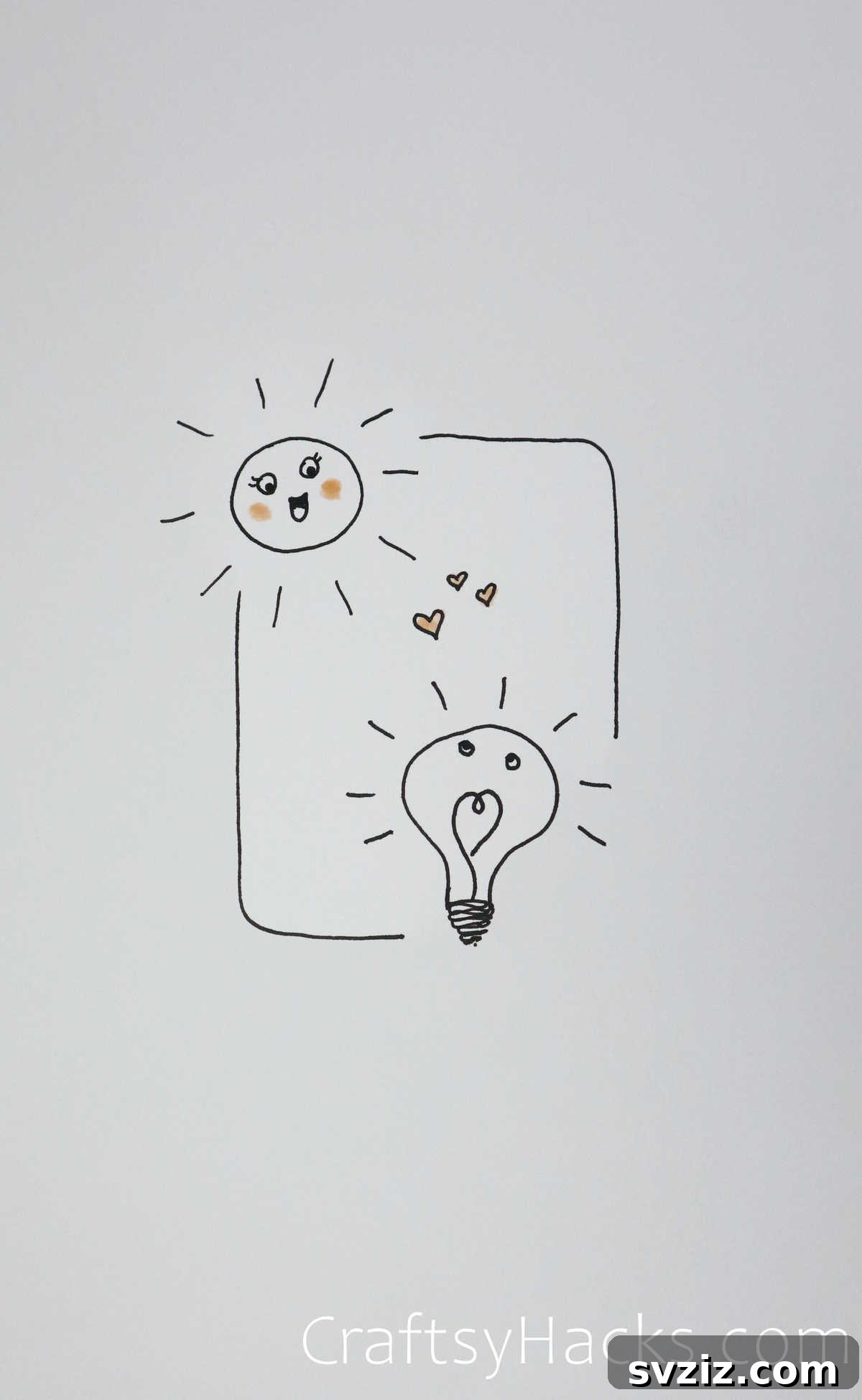 21 Charming Aesthetic Art Prompts 24 drawing of light - aesthetic sun and lightbulb drawing