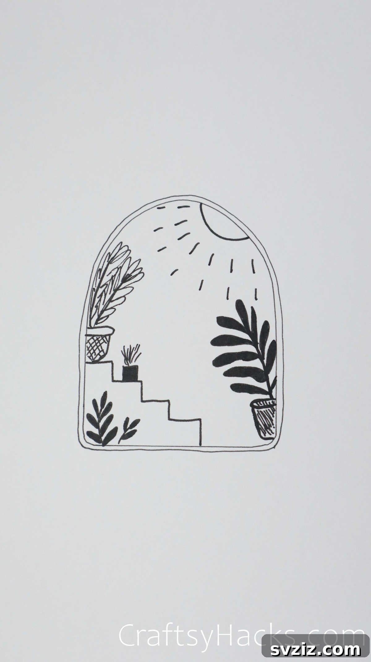 21 Charming Aesthetic Art Prompts 7 drawing of home - a cozy aesthetic sketch looking into a house