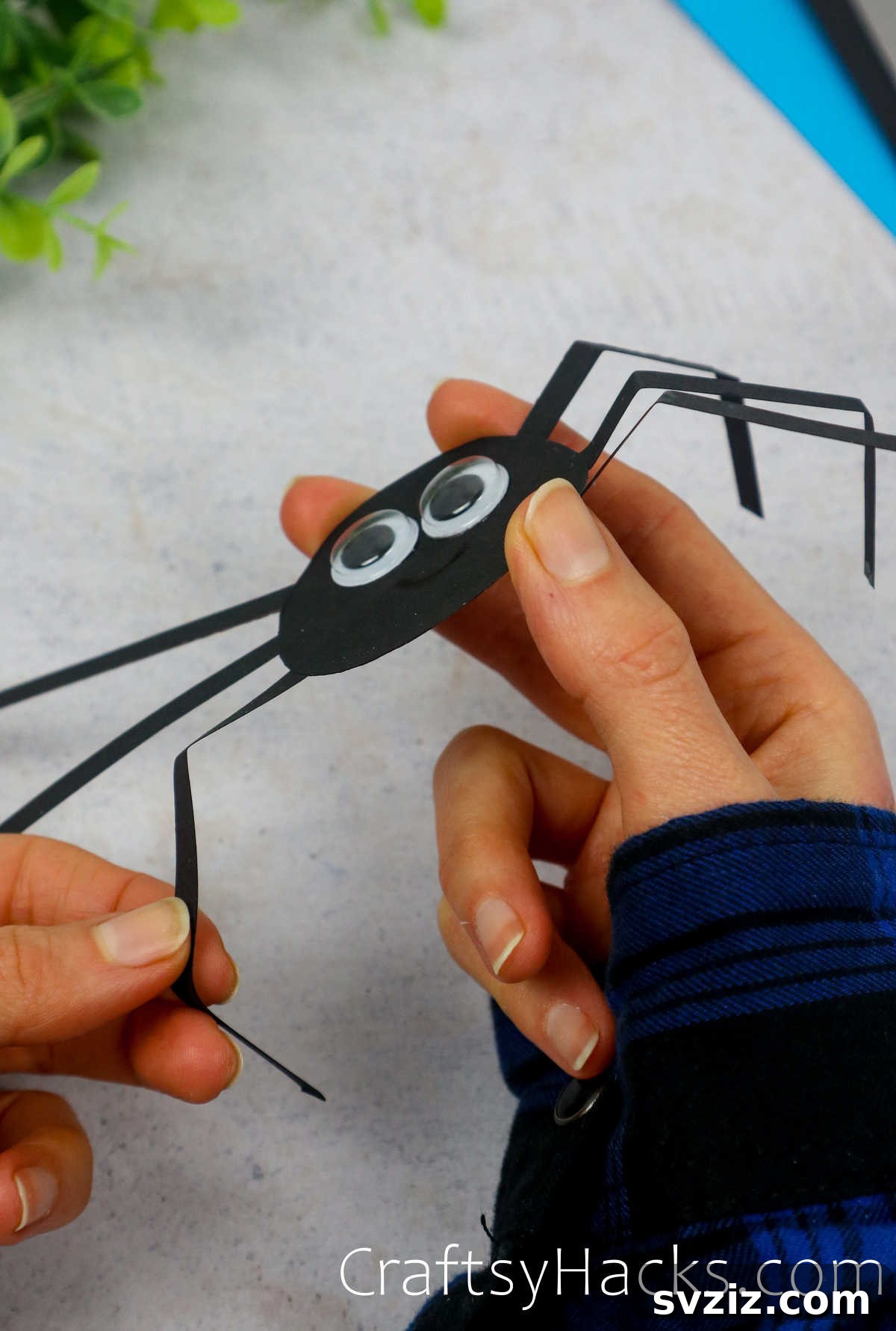 Spin a Web of Fun: Easy Paper Spider Craft 18 crimp spiders legs