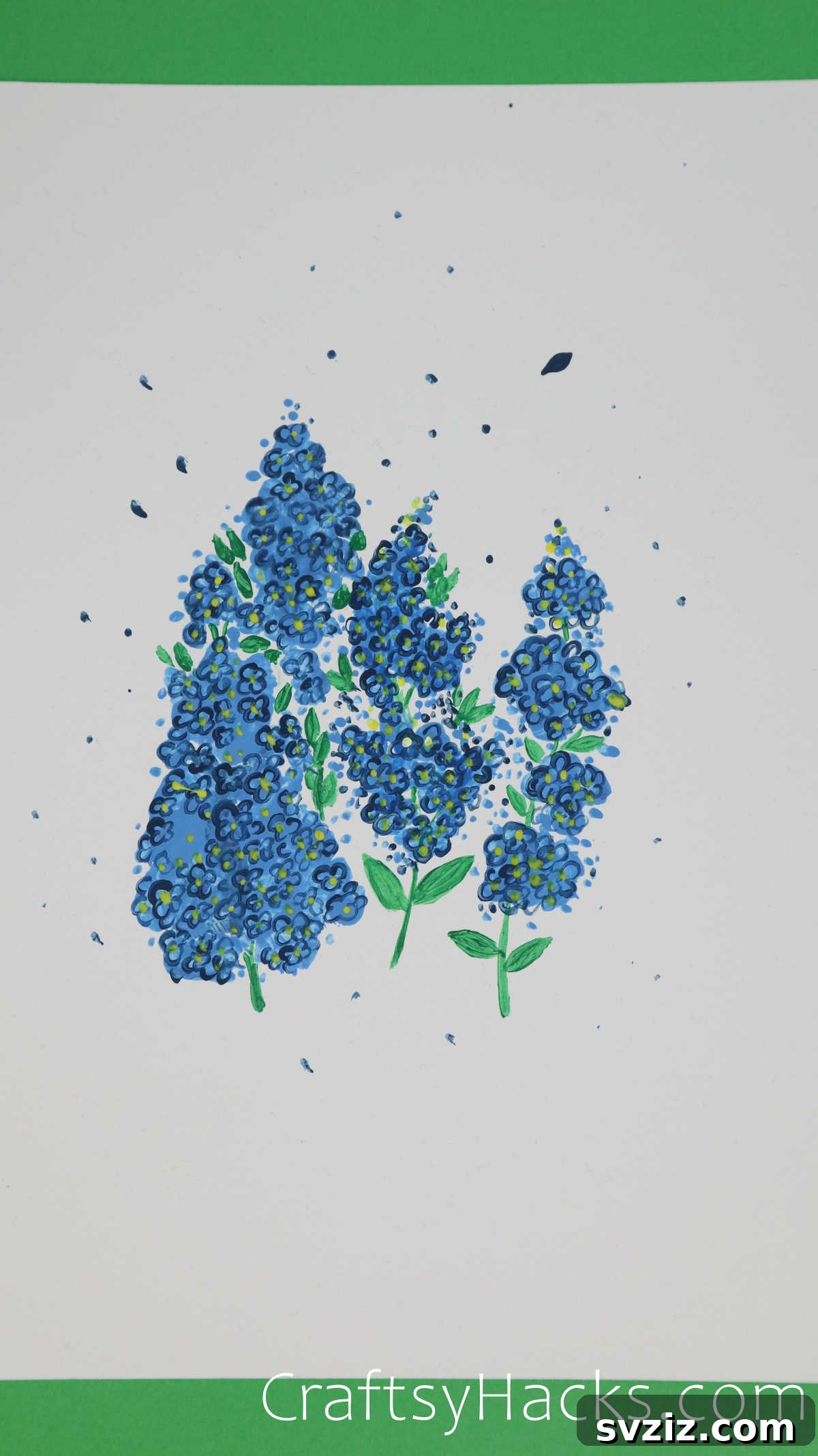 Floral Art Made Easy: 21 Inspiring Ideas 12 Abstract blue hydrangea painting, using layering for depth and texture.