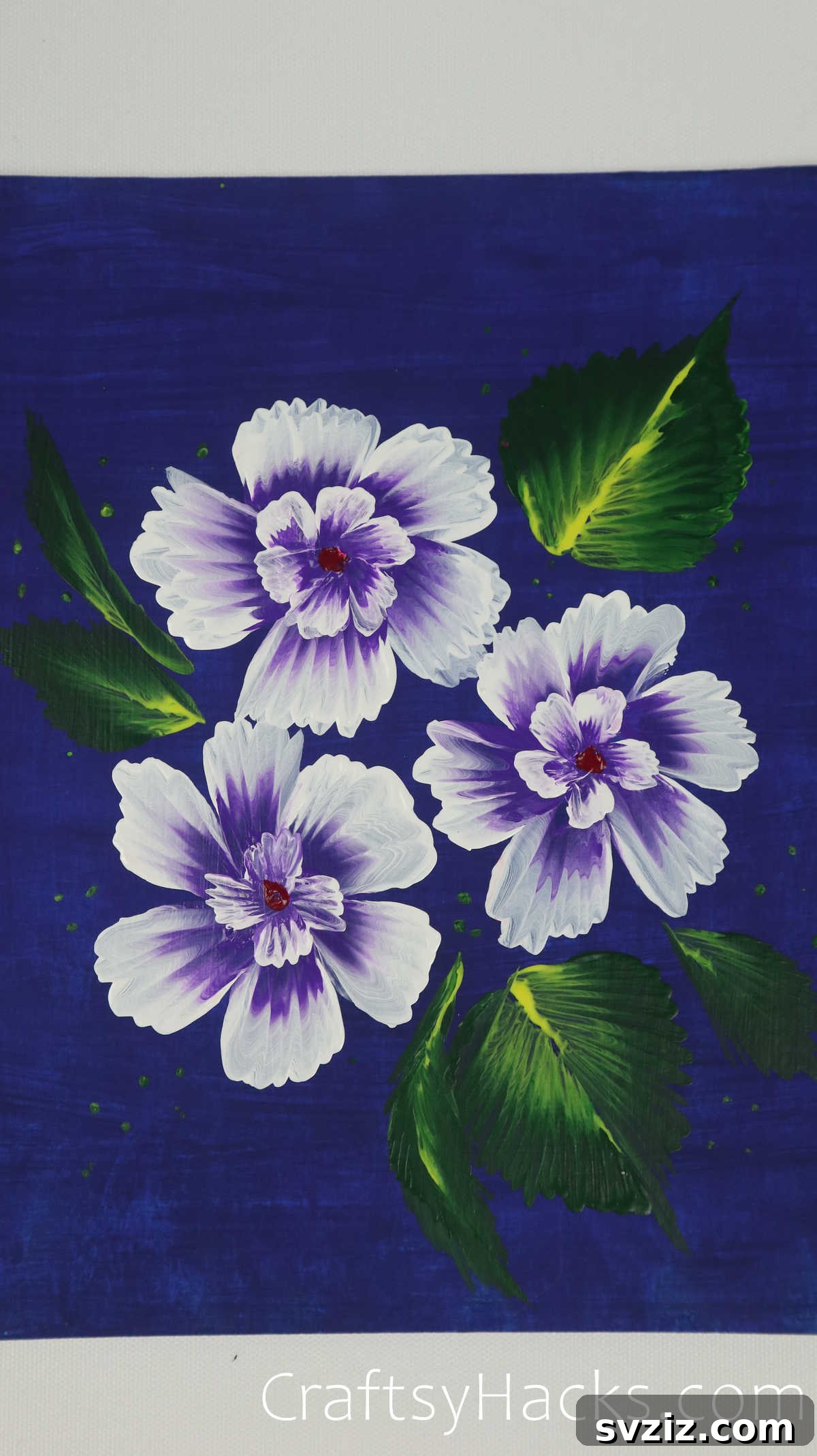 Floral Art Made Easy: 21 Inspiring Ideas 15 Graceful iris flower painting with detailed petals and layered green foliage.
