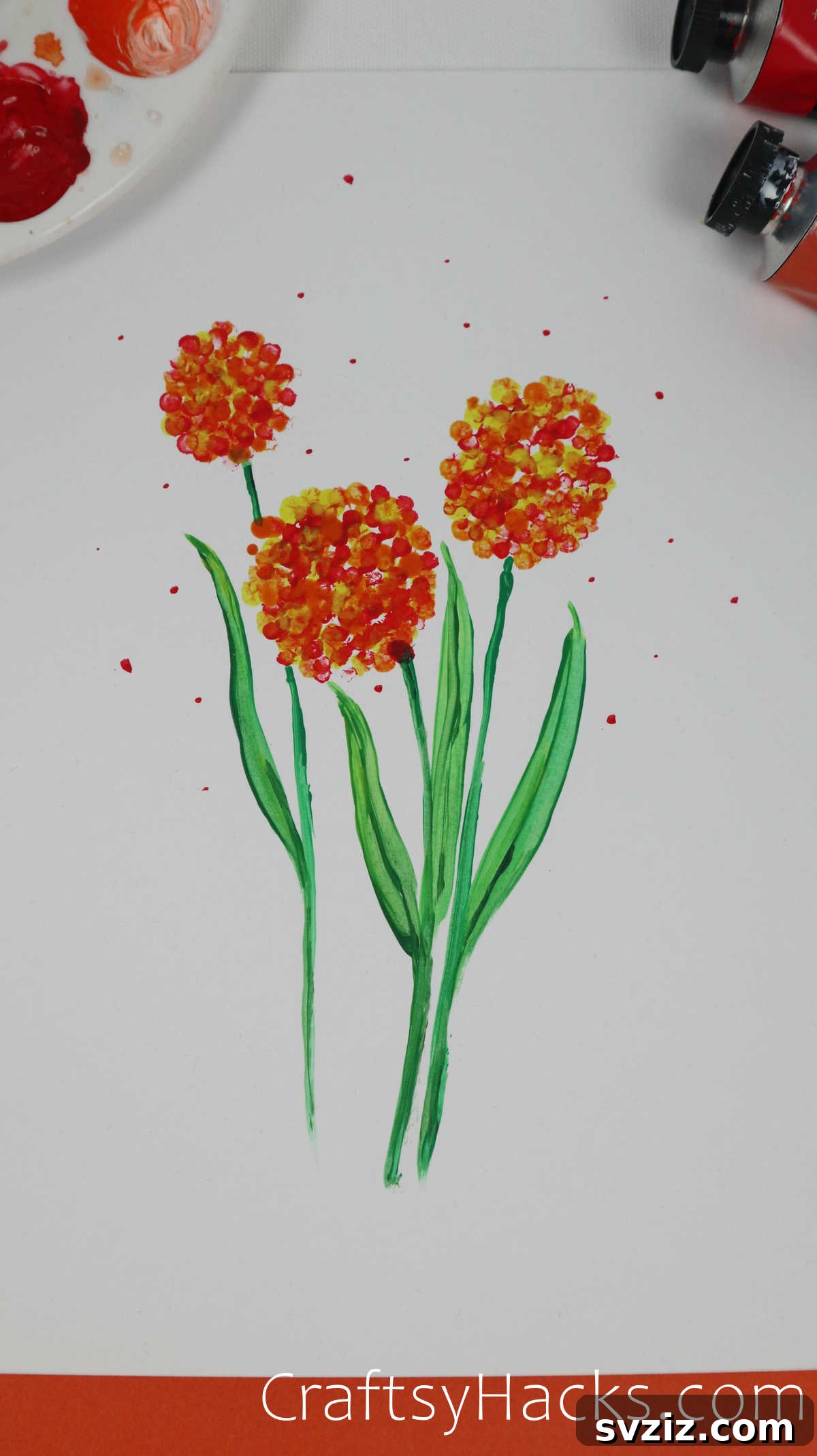 Floral Art Made Easy: 21 Inspiring Ideas 17 Vibrant butterfly weed painting, easy to layer for a lively scene with depth.