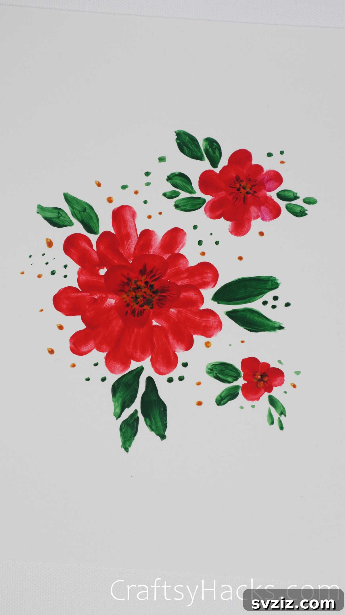 Floral Art Made Easy: 21 Inspiring Ideas 3 Vibrant red common poppy painting, simple floral art for beginners.