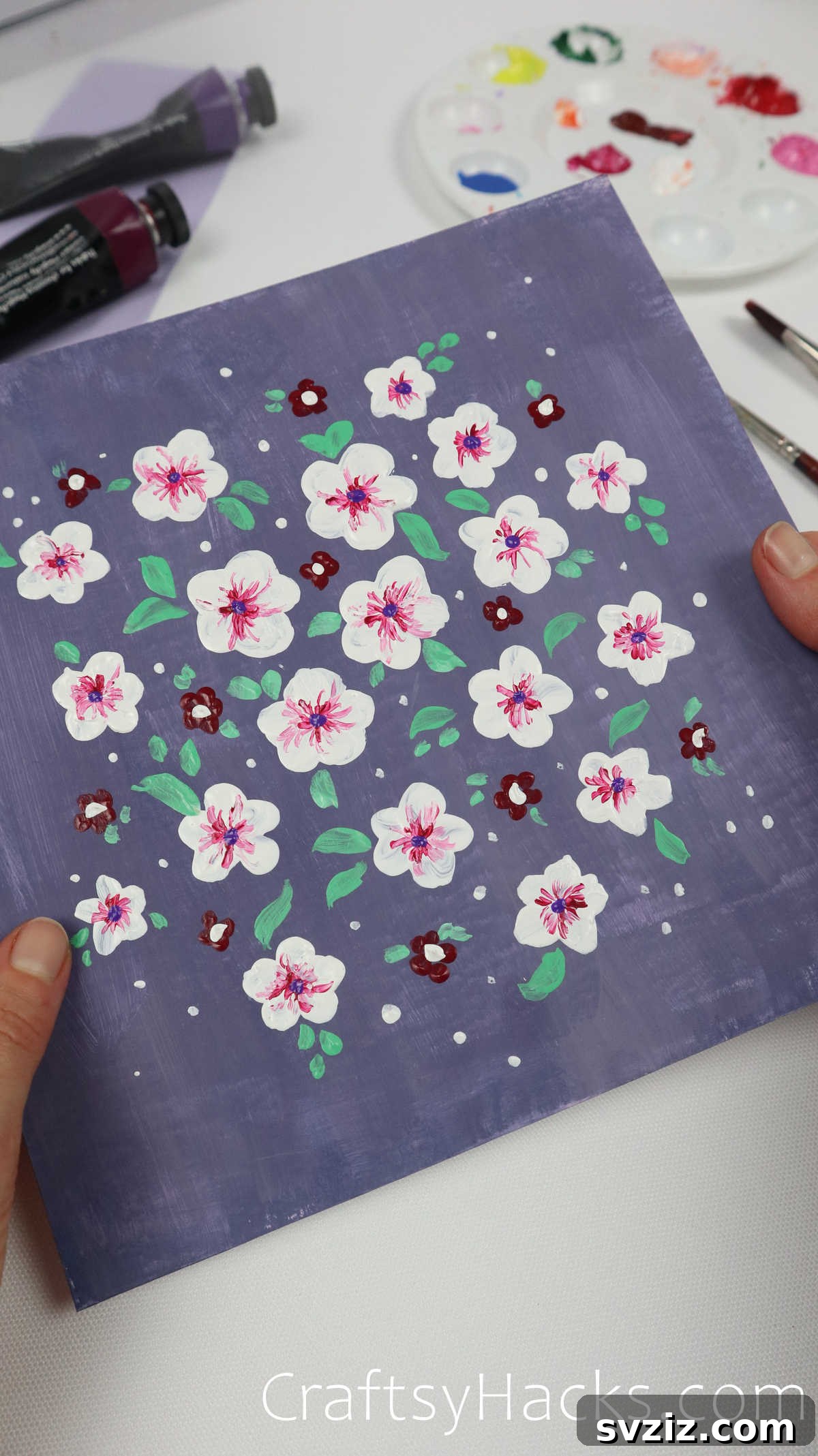 Floral Art Made Easy: 21 Inspiring Ideas 21 Lush mandeville flower painting, ideal for covering negative space with vibrant blooms.