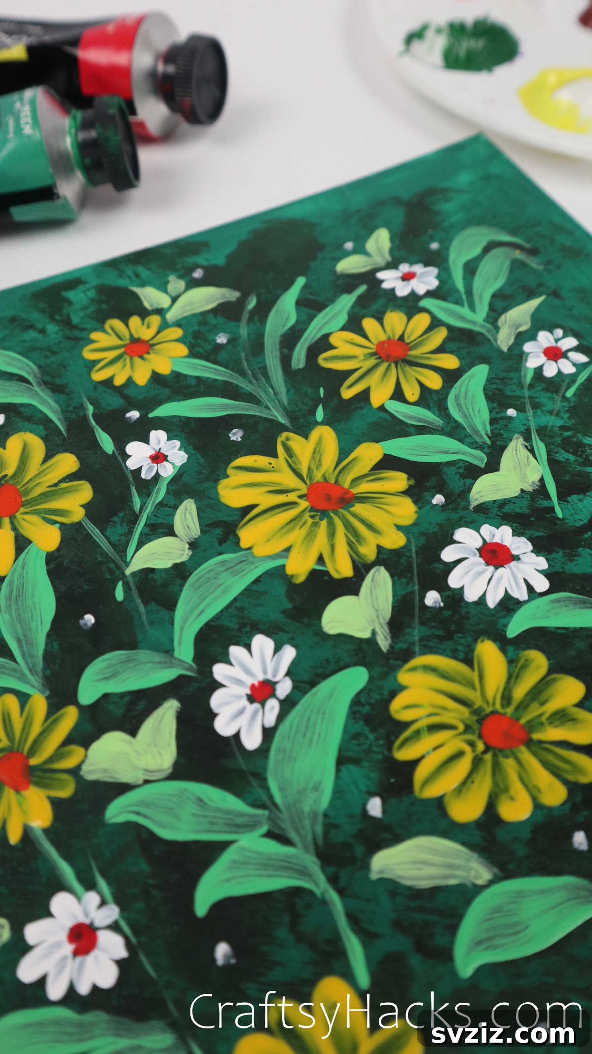Floral Art Made Easy: 21 Inspiring Ideas 6 Expressive painting of a vibrant field of flowers, a great landscape idea.