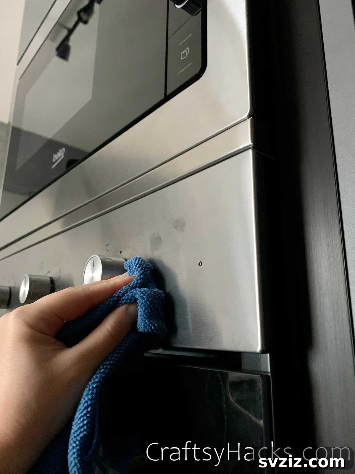 use microfiber cloth to clean fingerprints