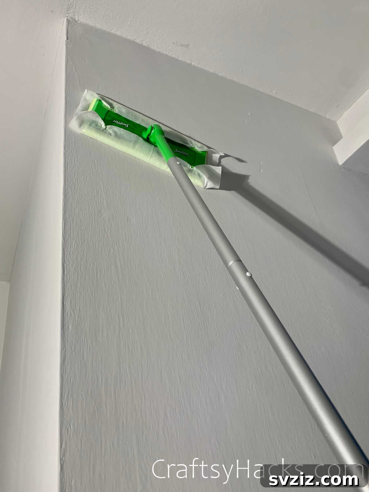 use mop to clean the walls