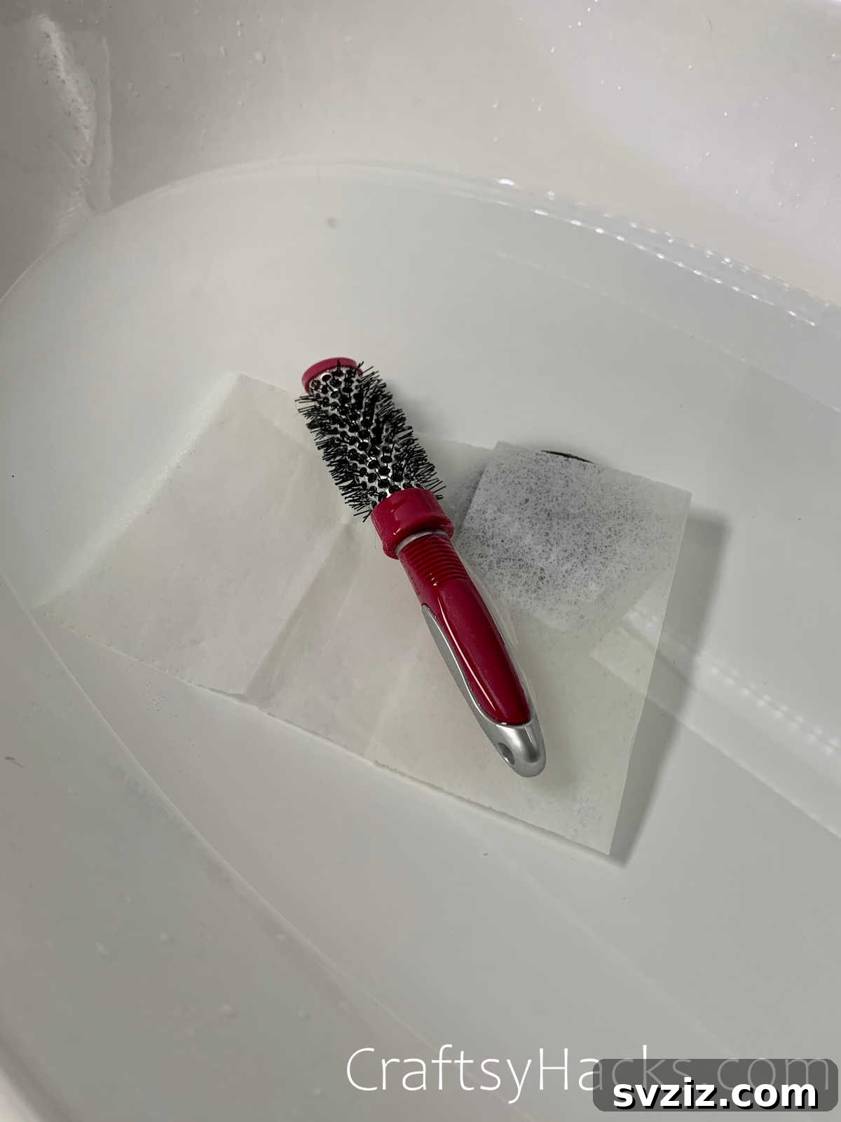 clean hair brushes