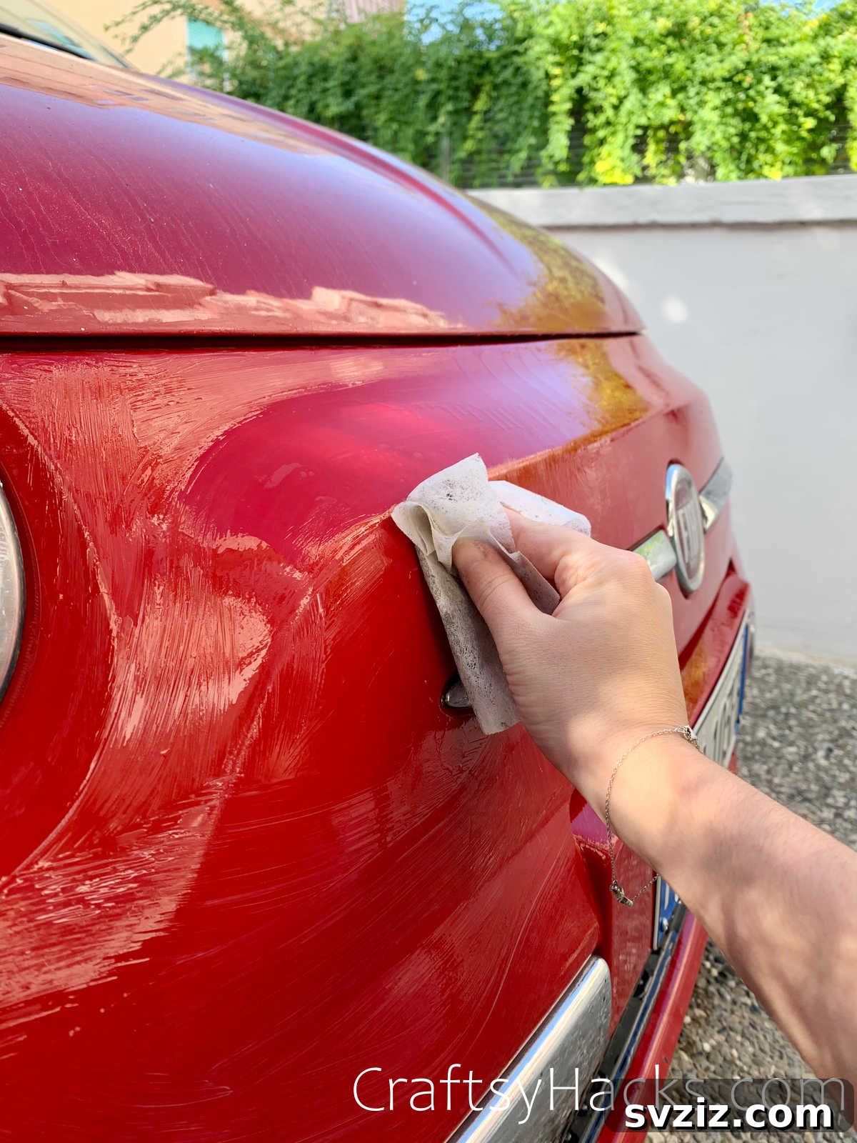 wipe down windshield and bumper