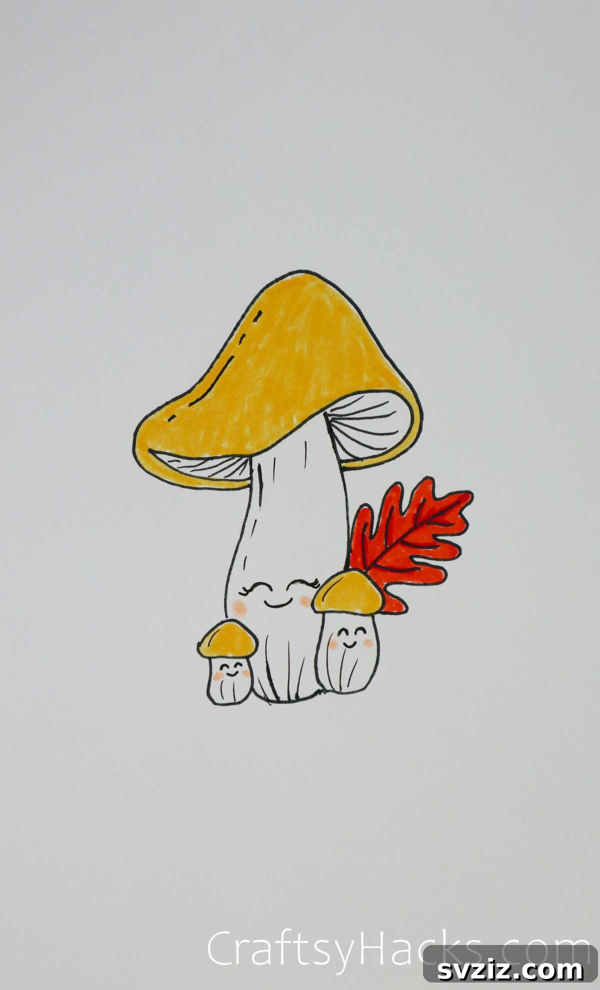 Mushroom Family Drawing Idea