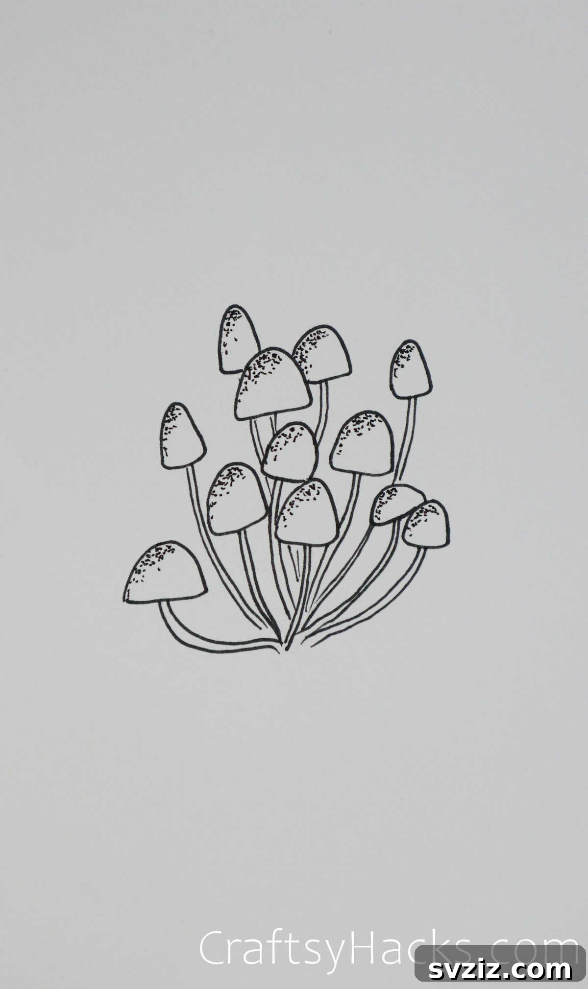 Clustered Mushroom Drawing for Texture Practice