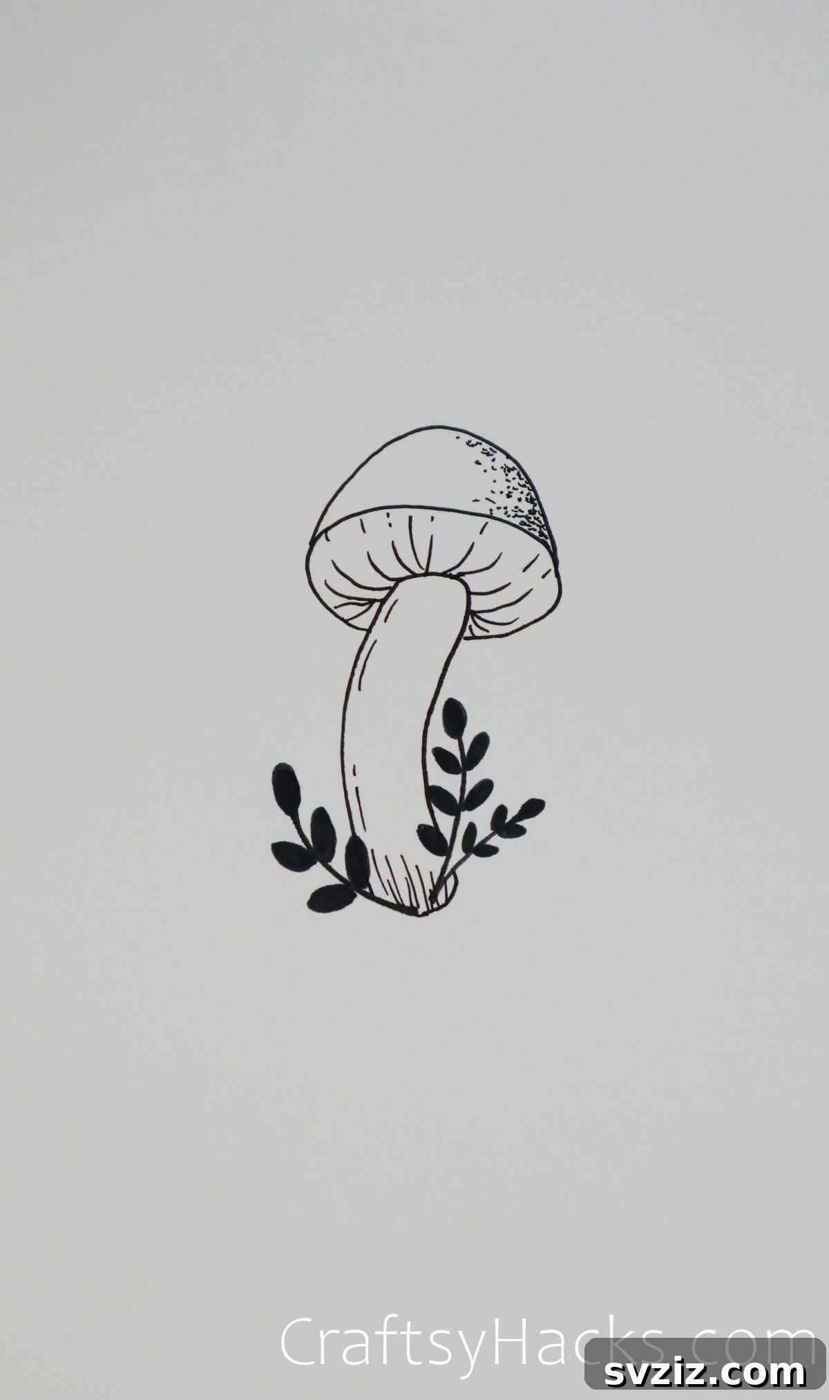 Simple Solo Mushroom Drawing for Beginners