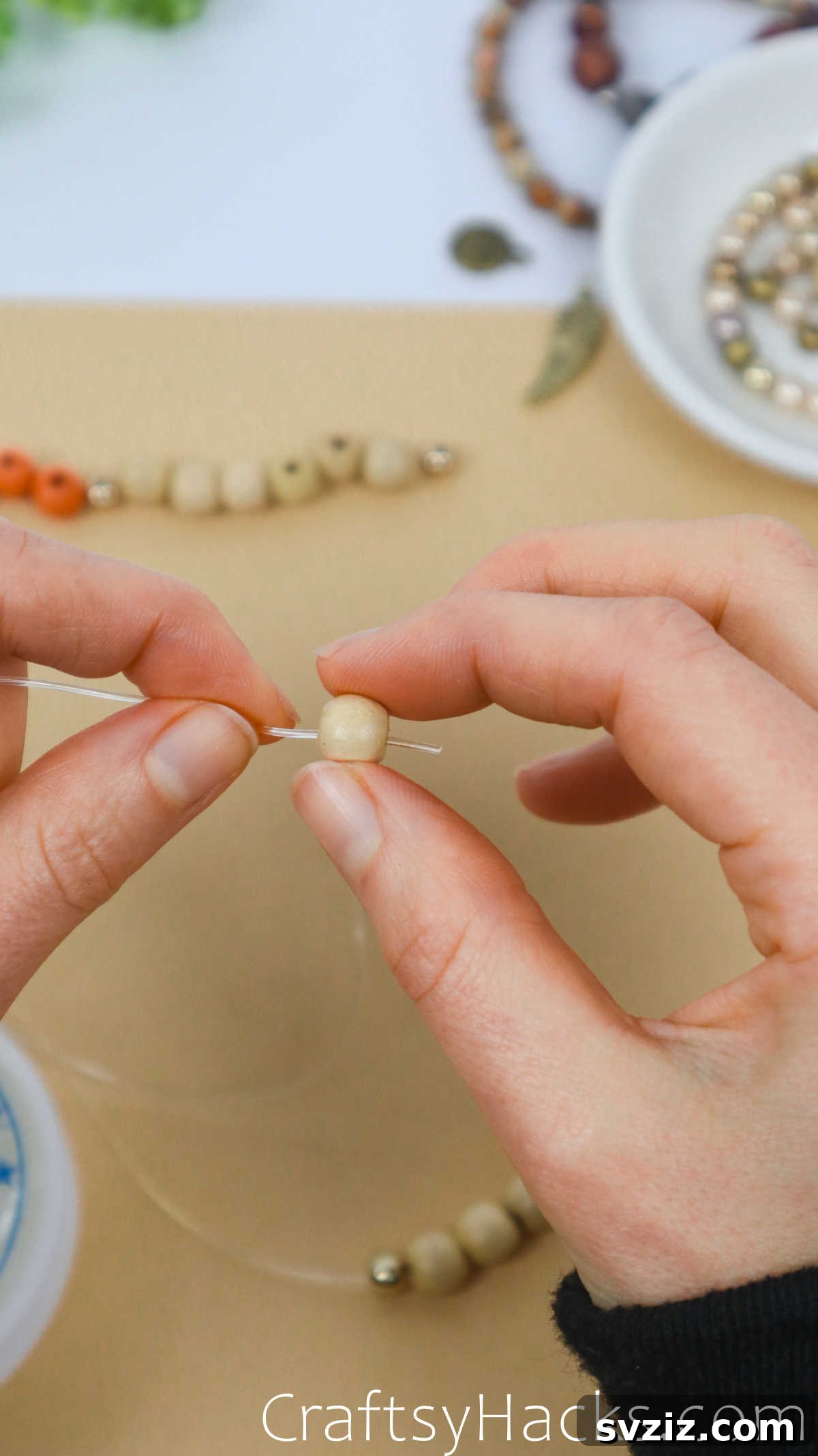 Craft Your Own Stylish Beaded Bracelets 12 start stringing beads