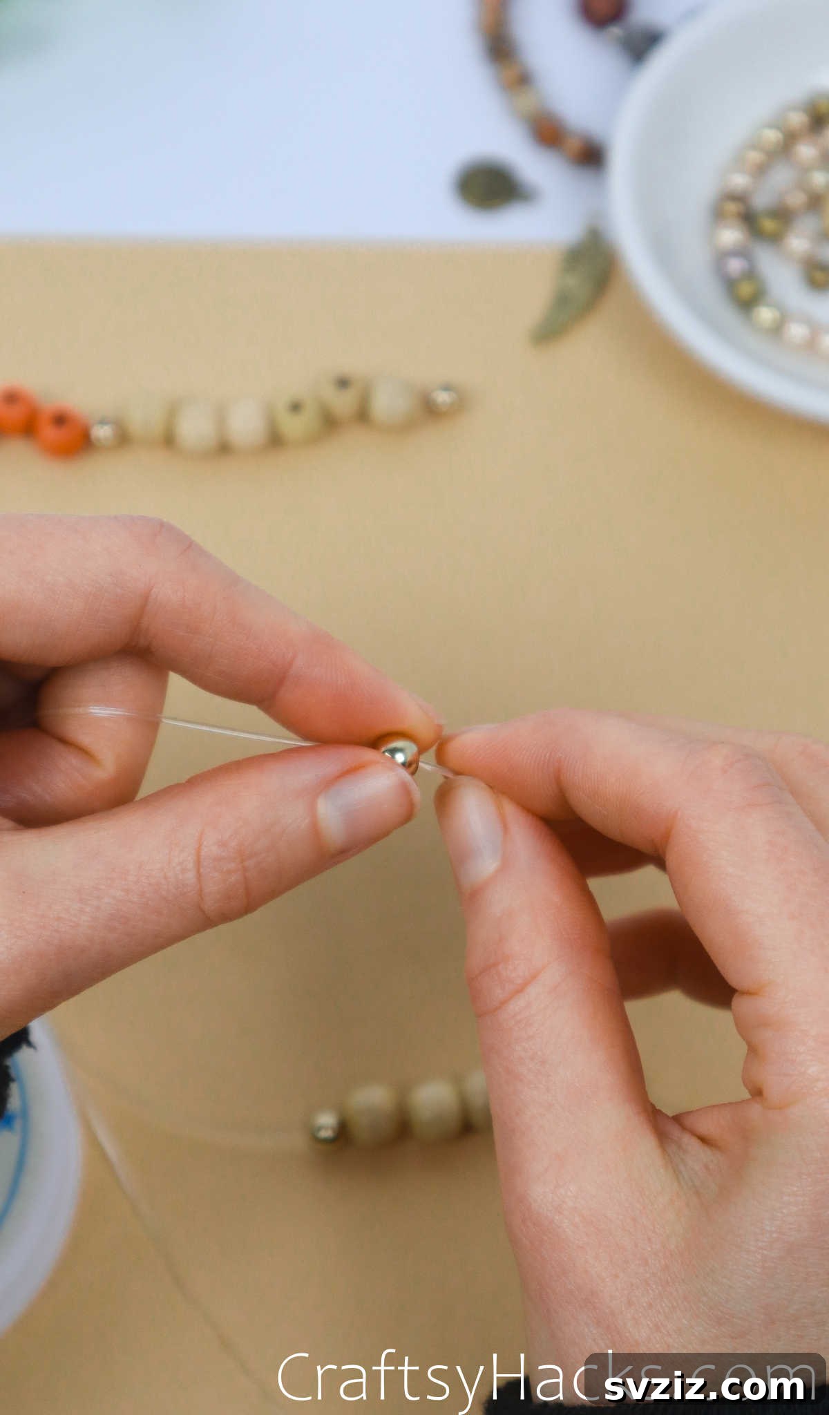 Craft Your Own Stylish Beaded Bracelets 13 stringing beads