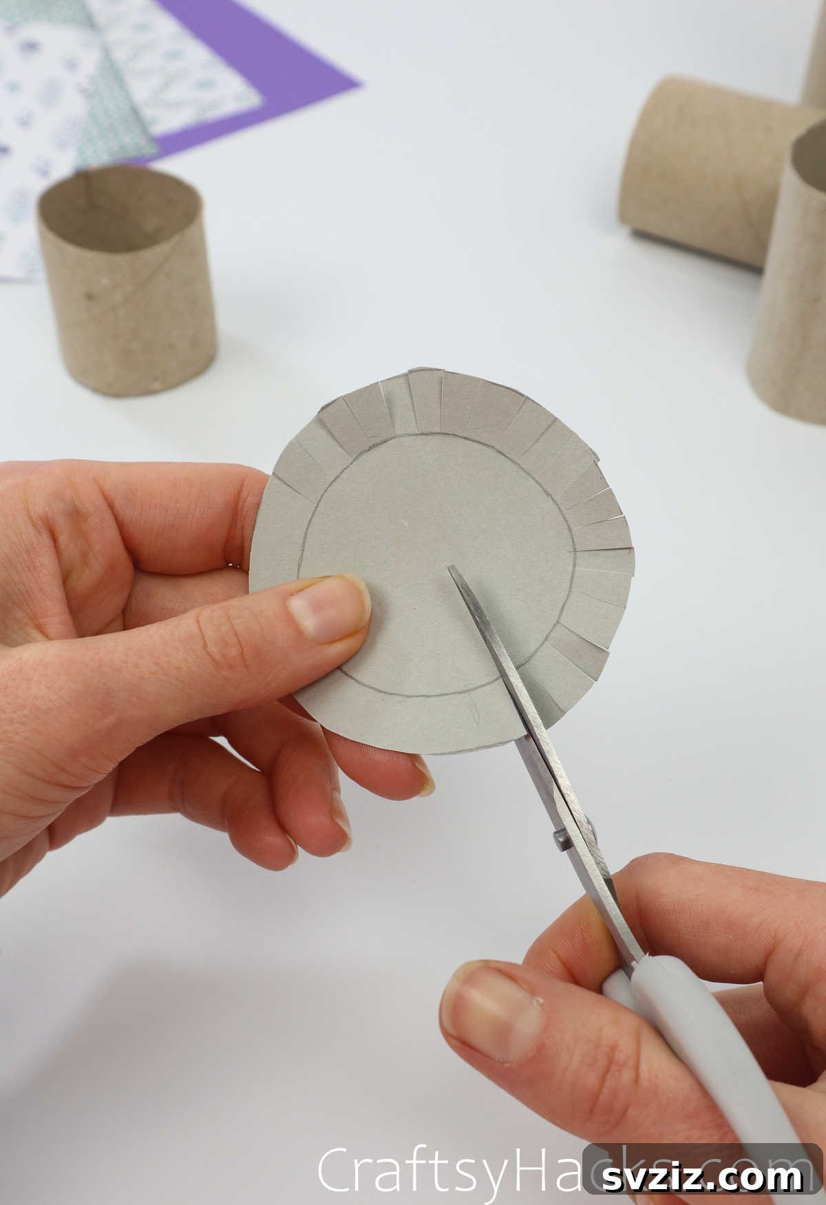 Craft Your Own Makeup Organizer 13 cut circle to make up inner ring