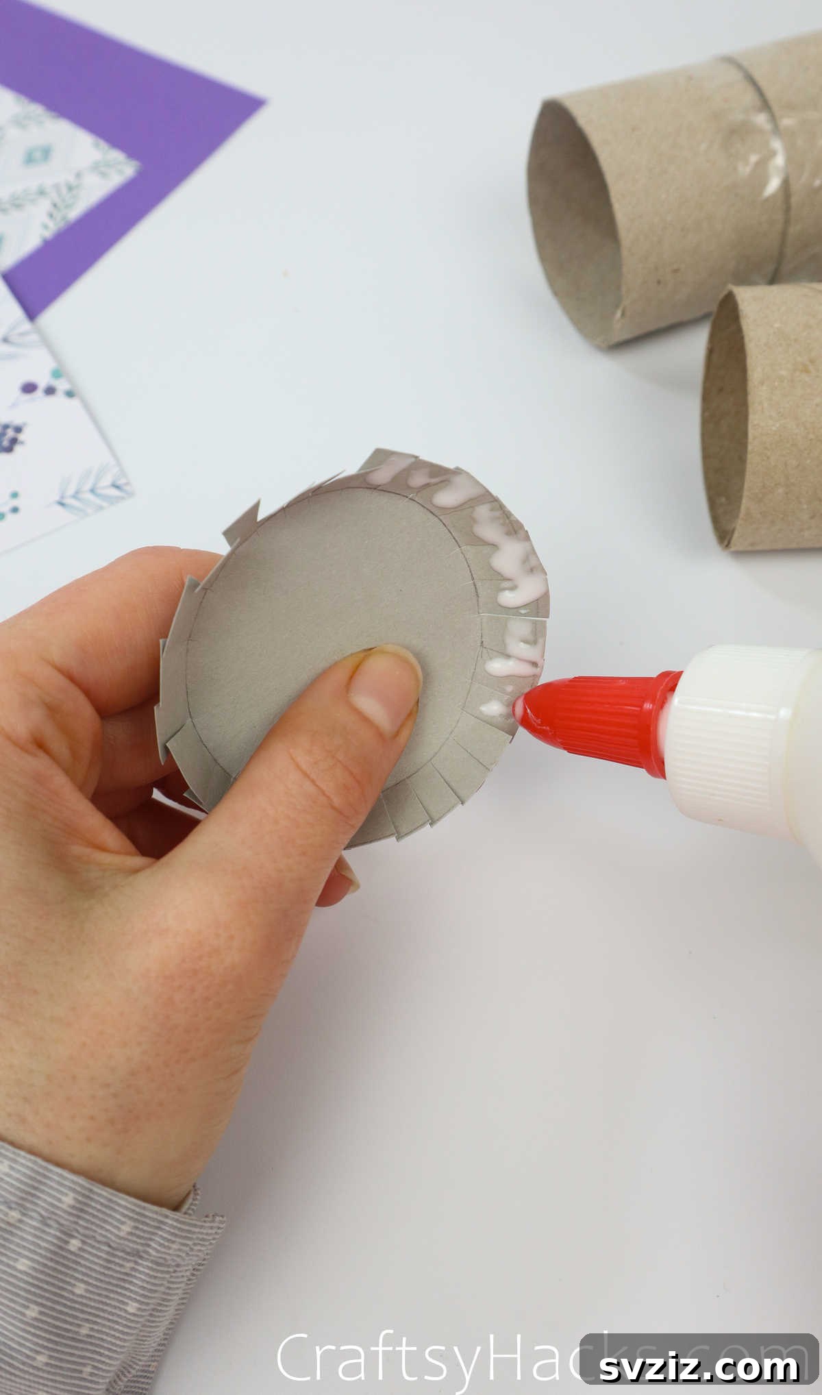 Craft Your Own Makeup Organizer 15 glue circumference and press flaps together