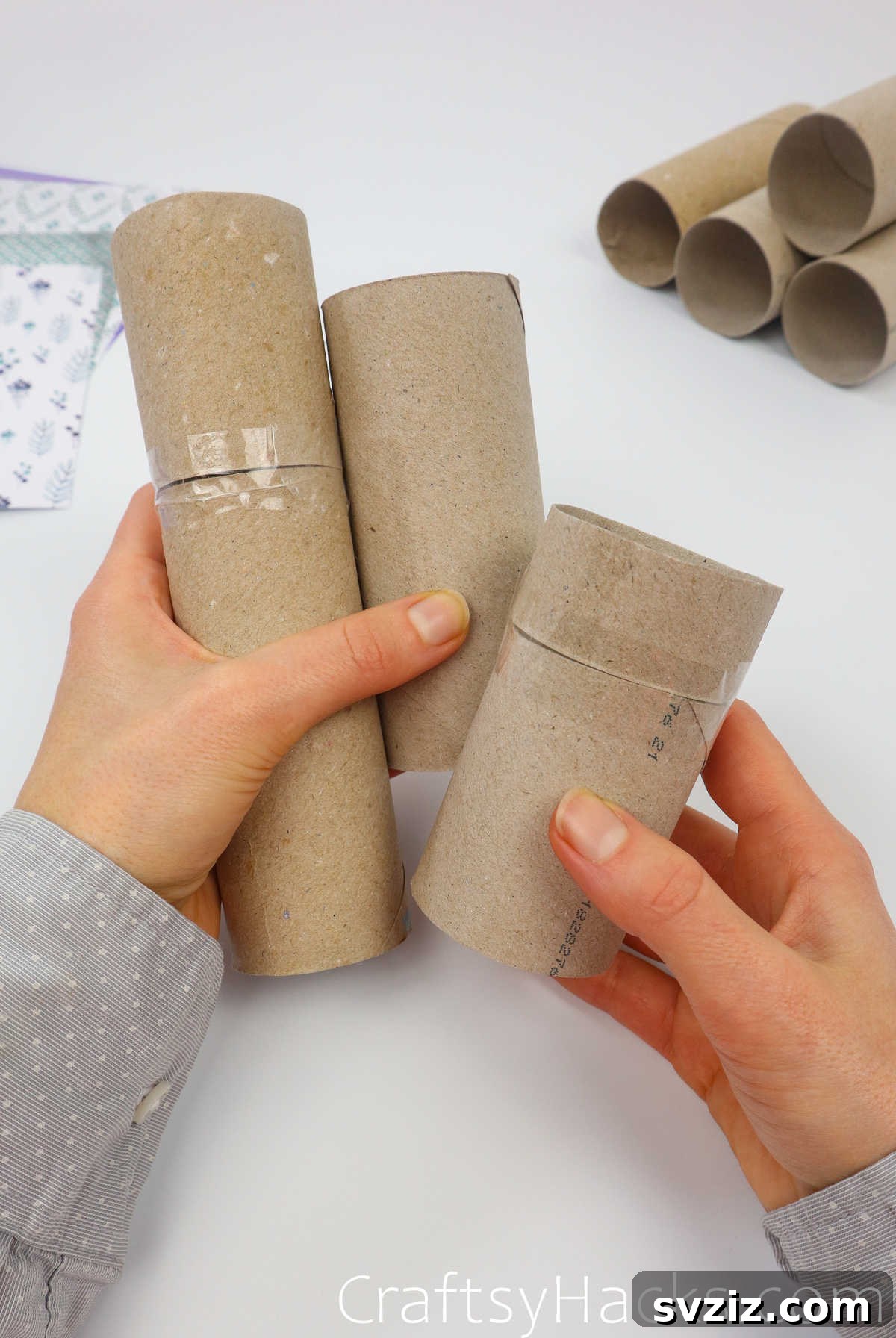 Craft Your Own Makeup Organizer 8 toilet rolls