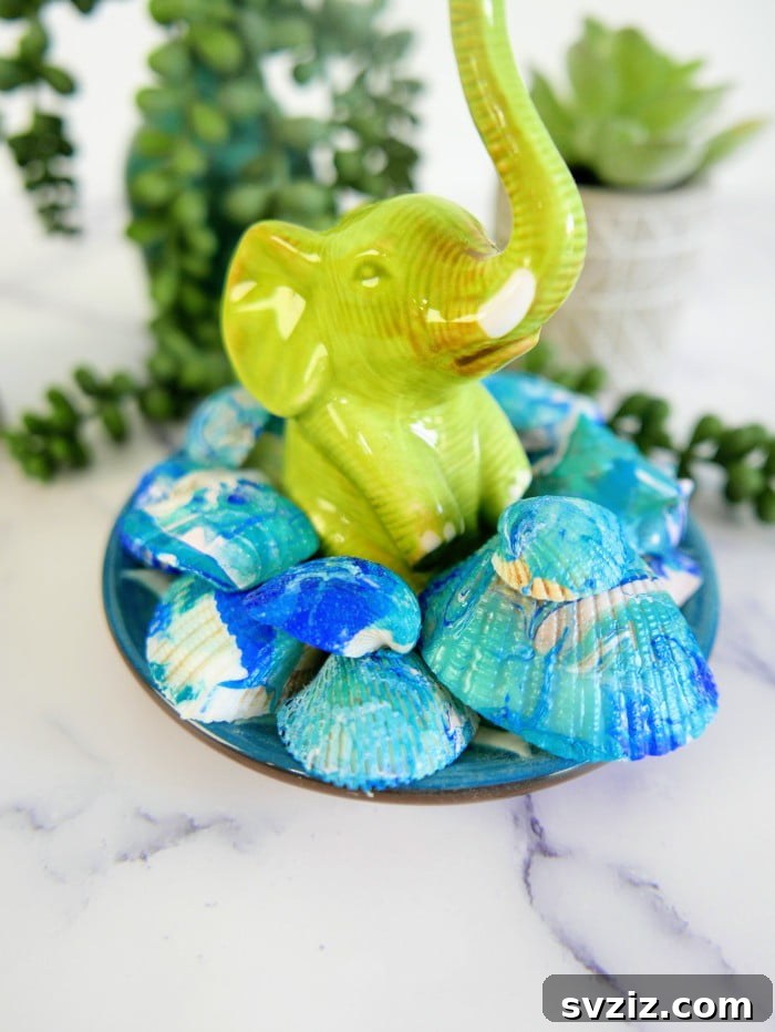 nail polish shell decor