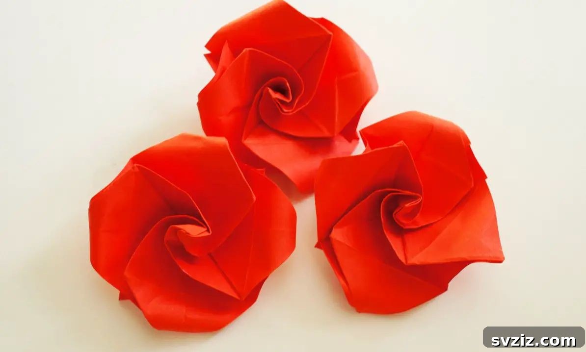 origami rose