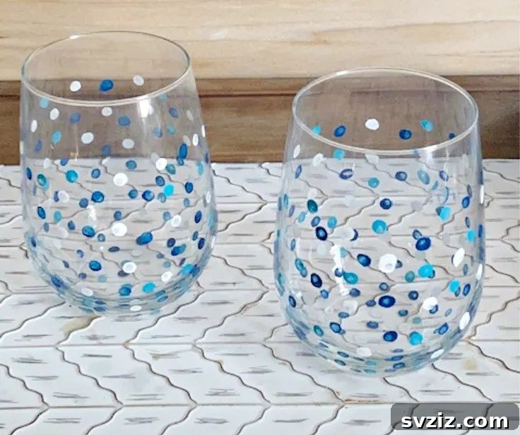 hand painted wine glass