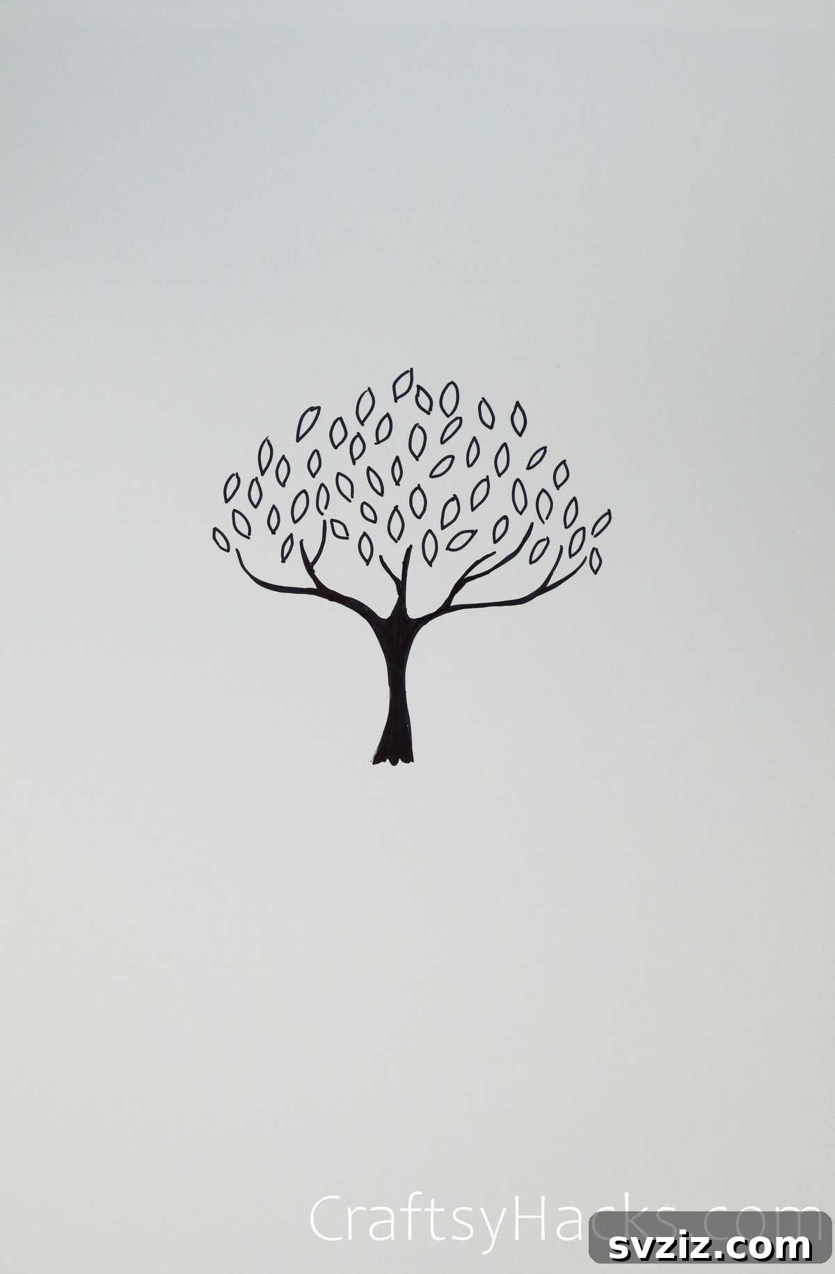 21 Simple Tree Drawing Prompts 19 Elegant minimalist tree drawing, simplifying foliage for a clean aesthetic