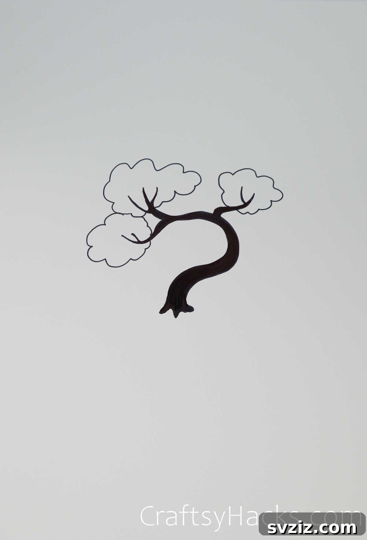 21 Simple Tree Drawing Prompts 21 Dynamic bending tree drawing, illustrating movement and natural elegance